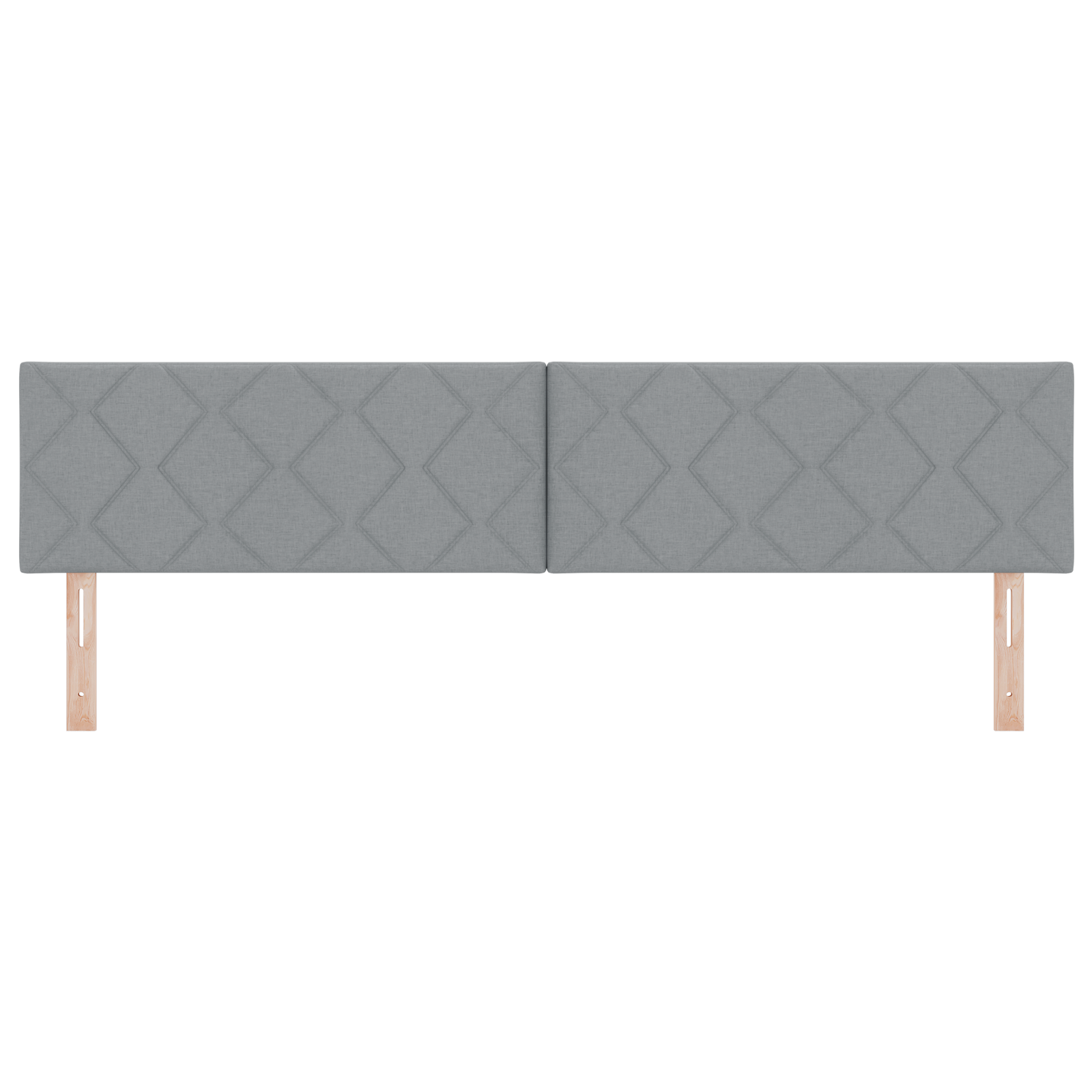 Tăblie LED vidaXL cu design blocuri de diamant în gri deschis, 200 cm țesătură Tăblie LED vidaXL cu design blocuri de diamant în gri deschis, 200 cm țesătură