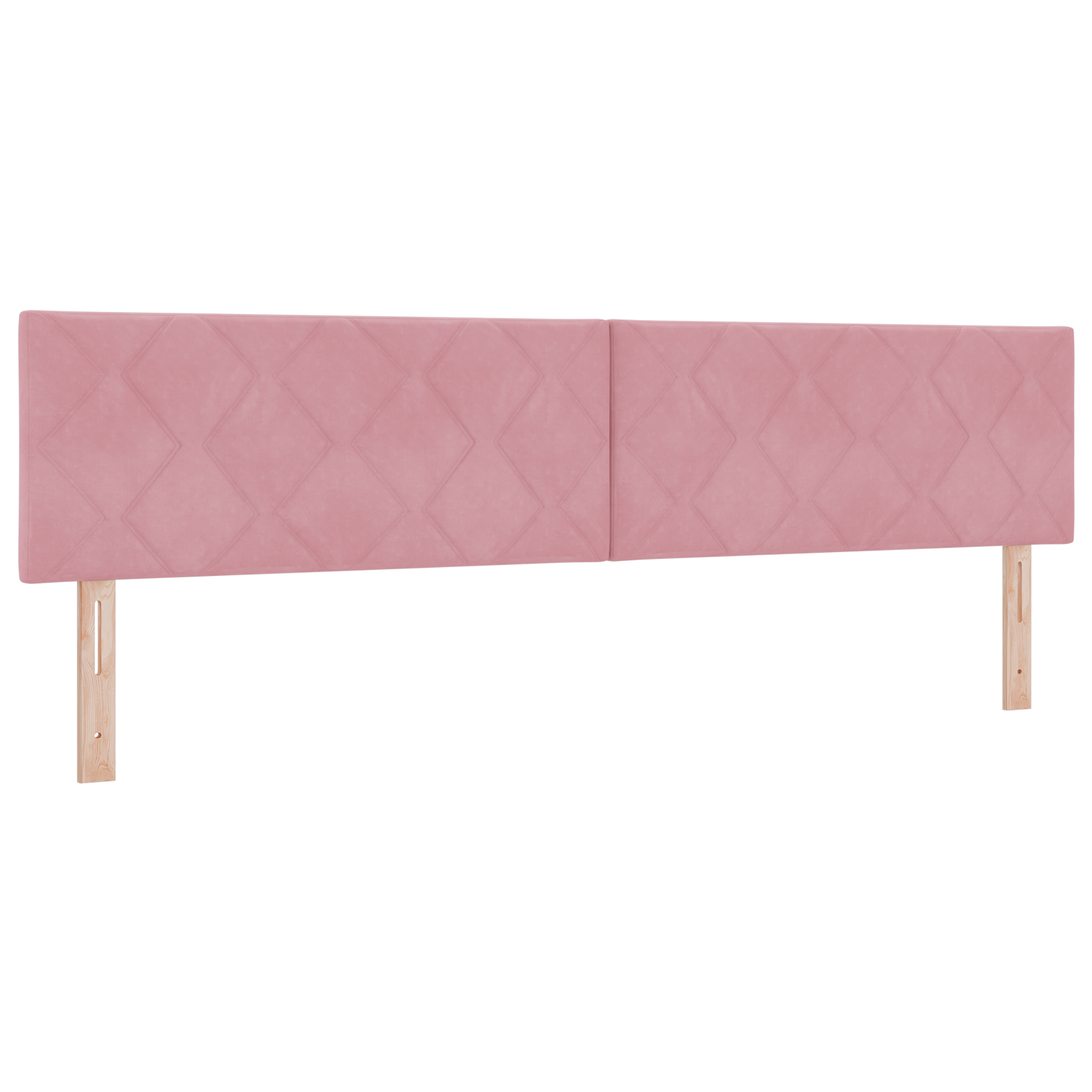 vidaXL Tăblie LED cu lumini cu bandă LED Geometric Roz 200 cm Catifea vidaXL Tăblie LED cu lumini cu bandă LED Geometric Roz 200 cm Catifea