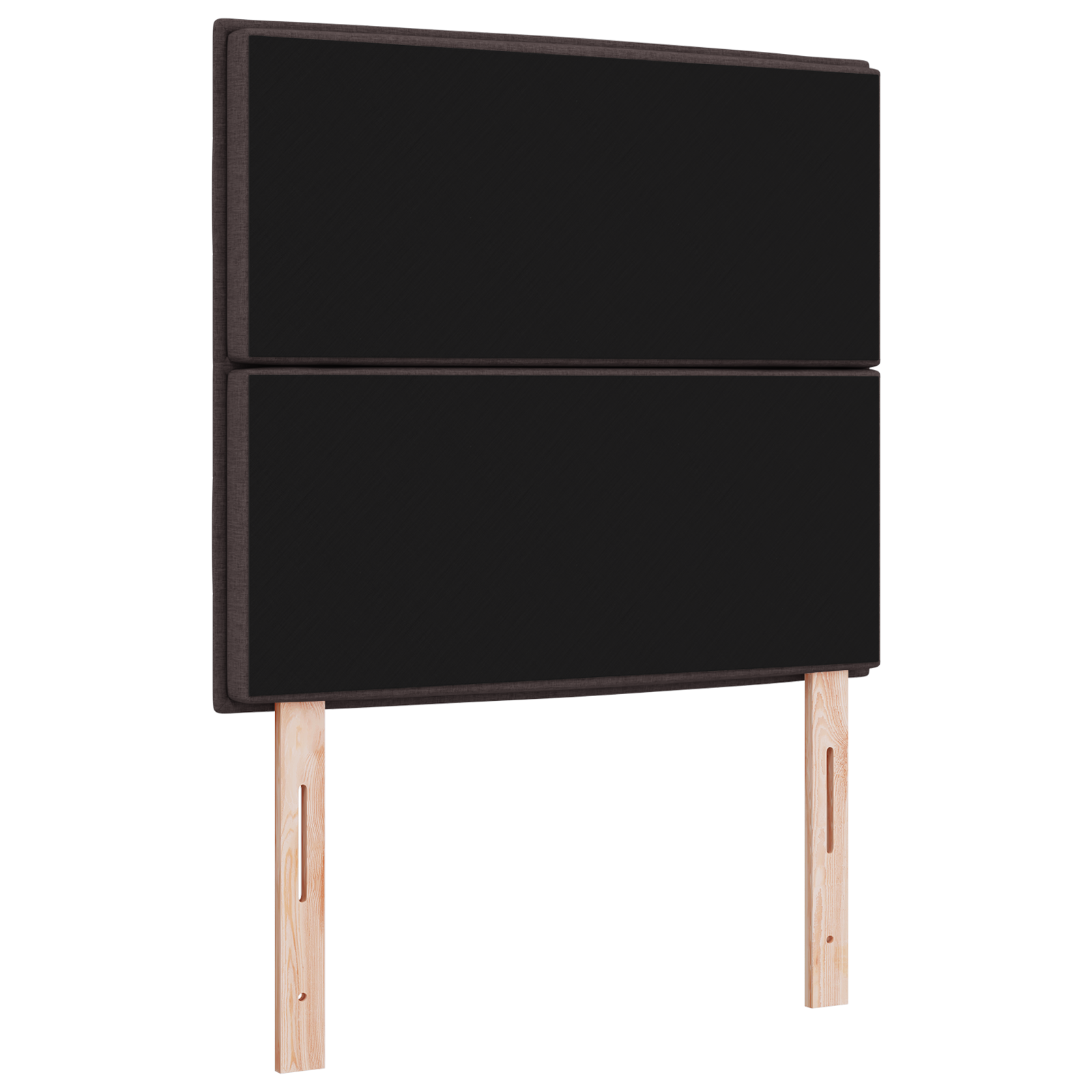 vidaXL Tăblie LED cu lumini cu bandă LED Maro închis 90 cm țesătură