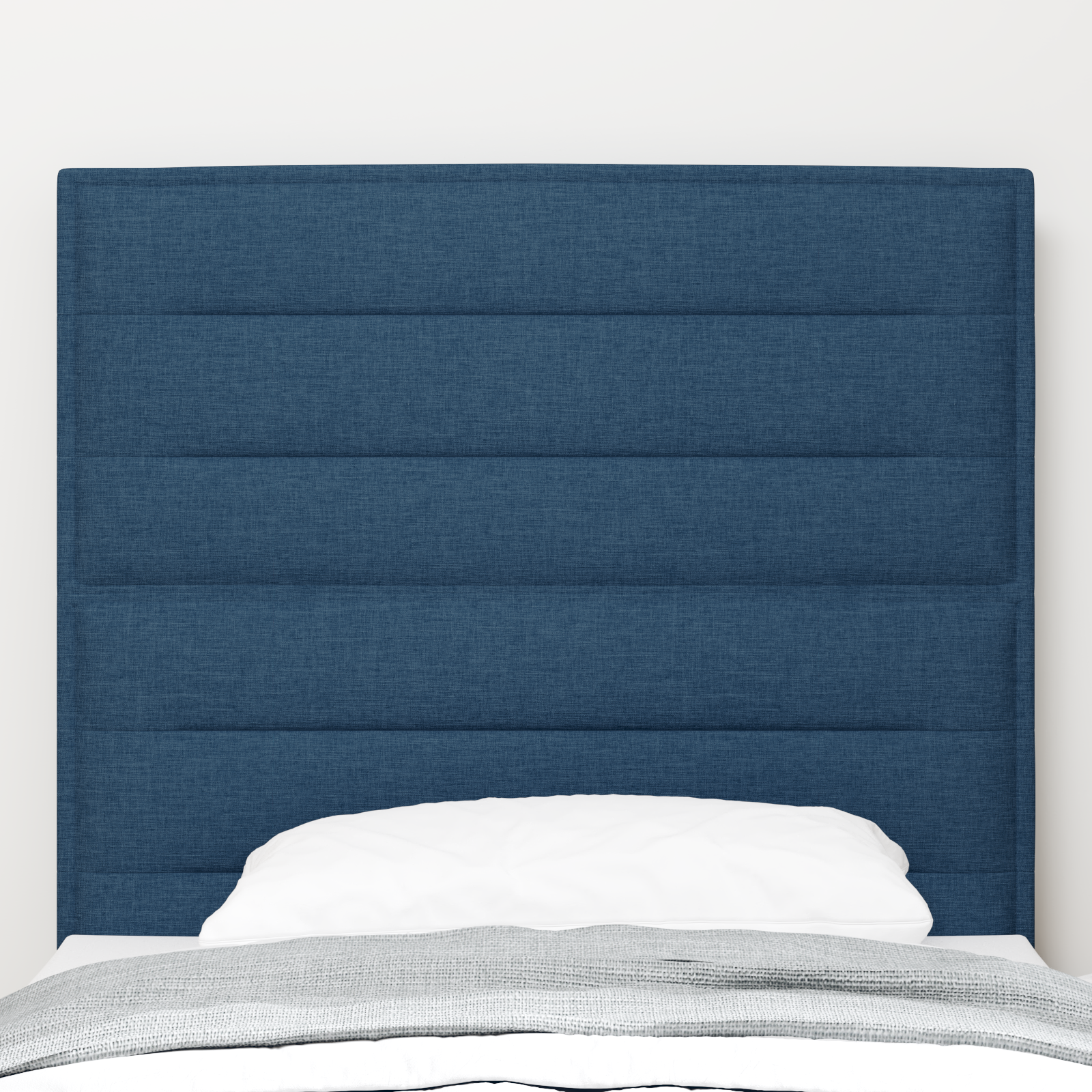 vidaXL Headboard cu LED Design Linii Albastre 90 cm Țesătură