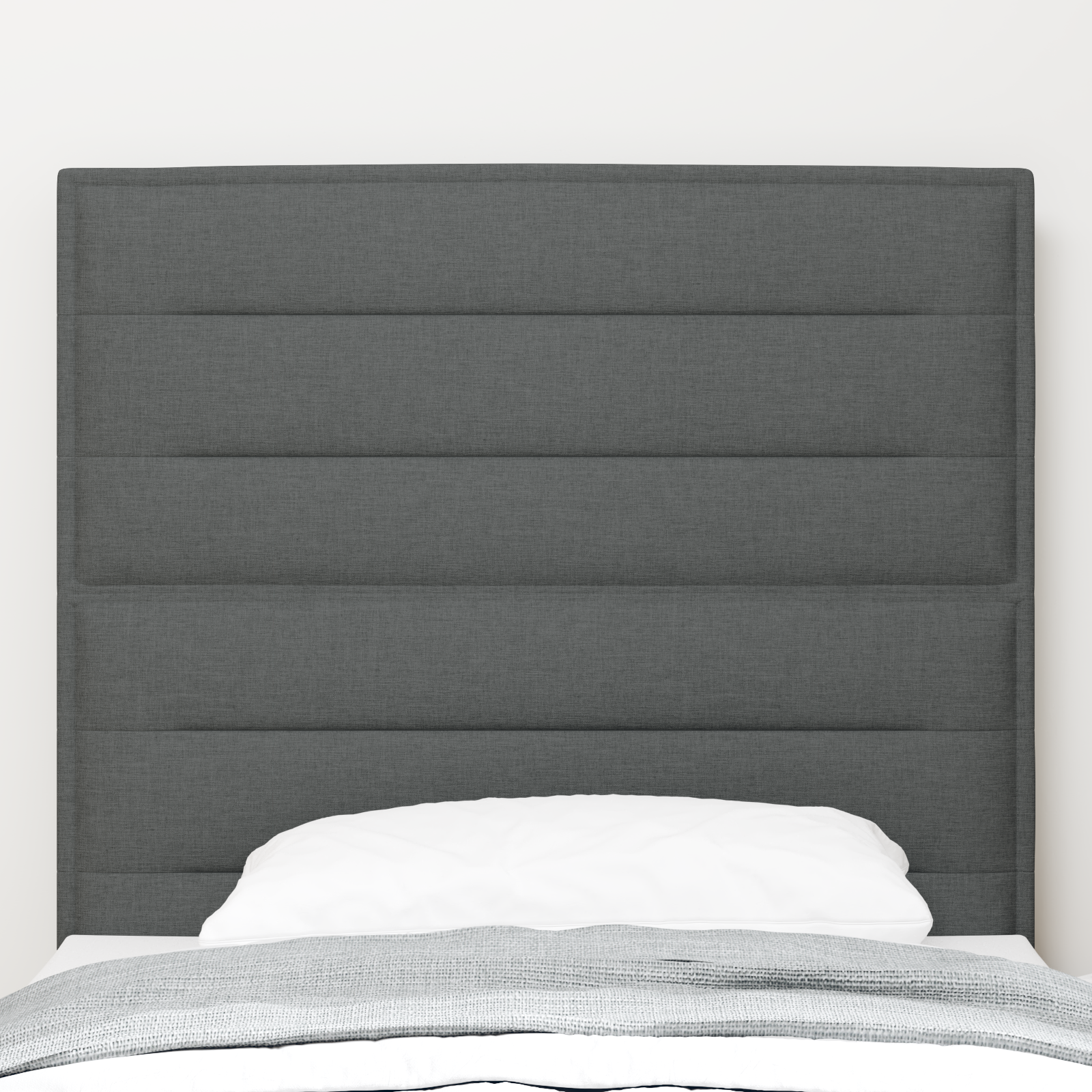 vidaXL Cap de pat LED Design Linii Gri închis 100 cm Țesătură vidaXL Cap de pat LED Design Linii Gri închis 100 cm Țesătură