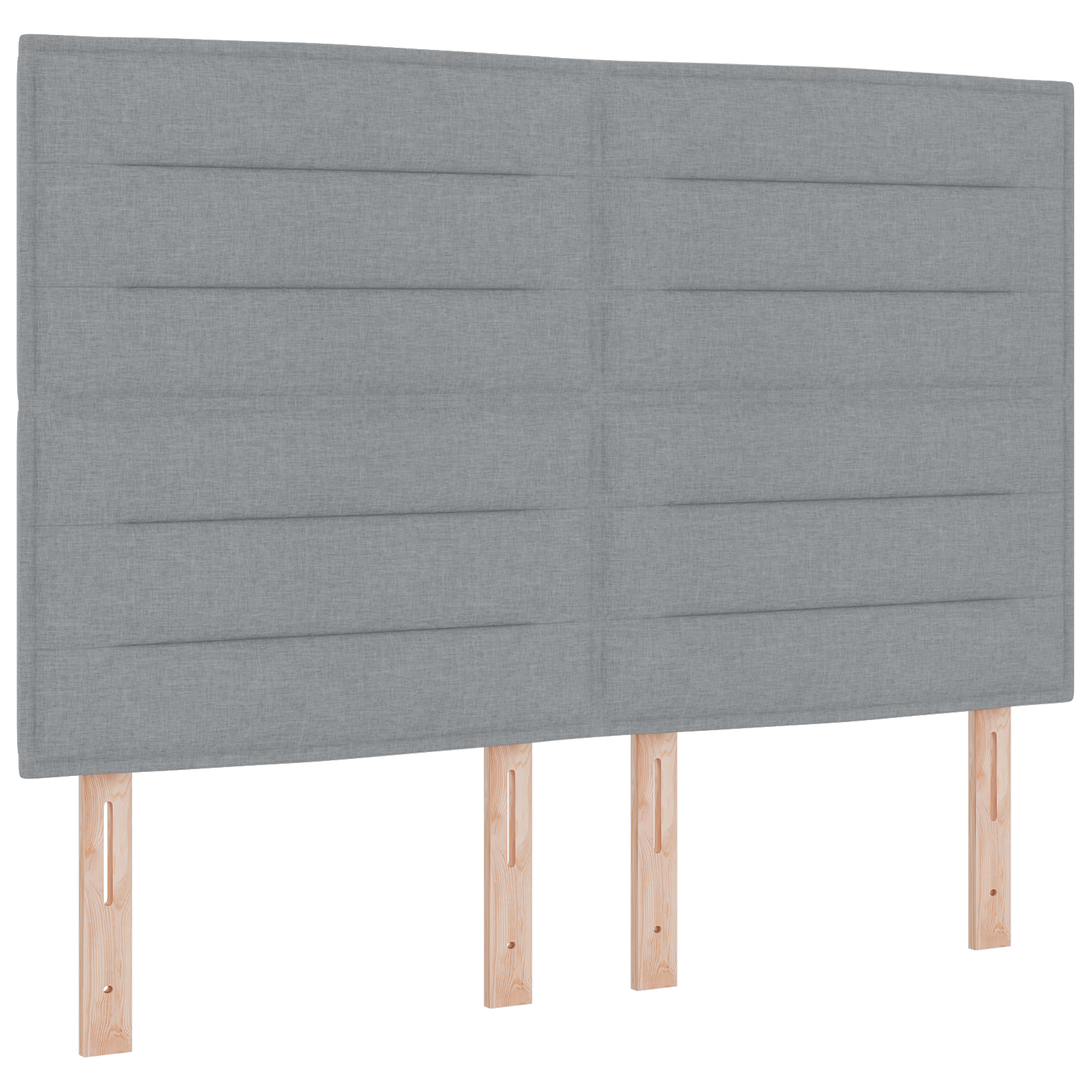 vidaXL Cap de pat LED Design Linii Gri deschis 72 cm Țesătură