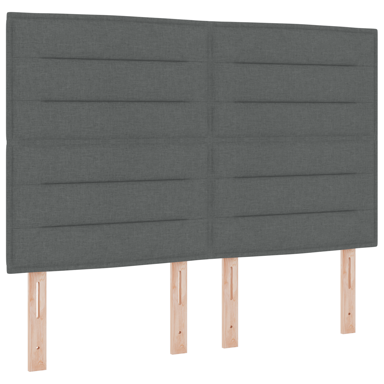 vidaXL Cap de pat LED Design Linii Gri închis 80 cm Țesătură
