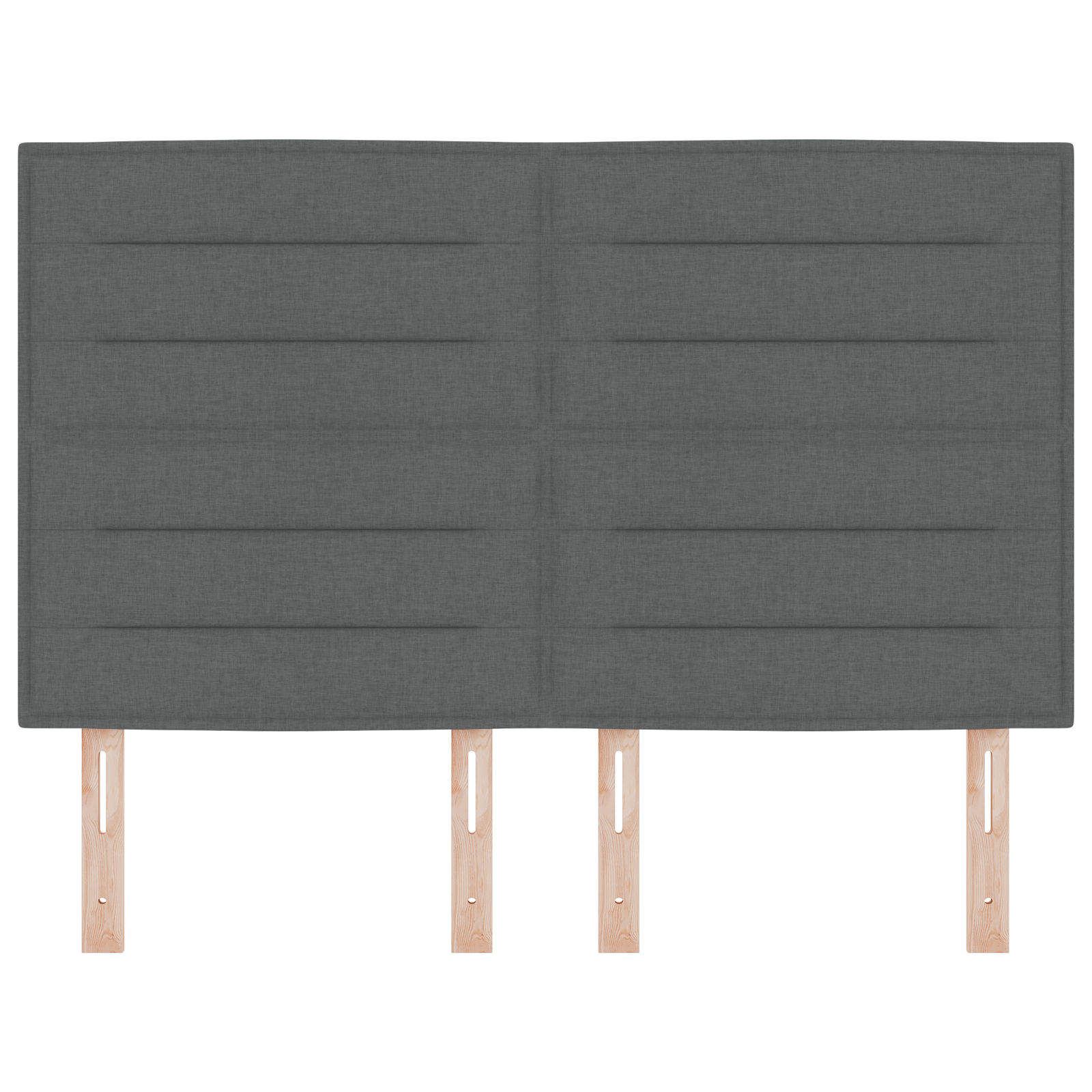 vidaXL Cap de pat LED Design Linii Gri închis 80 cm Țesătură