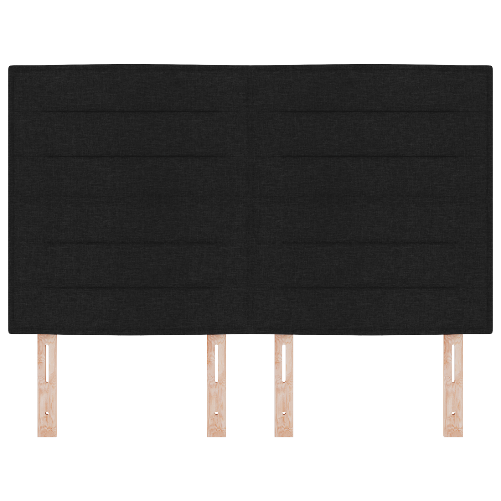 vidaXL Cap de Pat LED Design Linii Negru 80 cm Țesătură