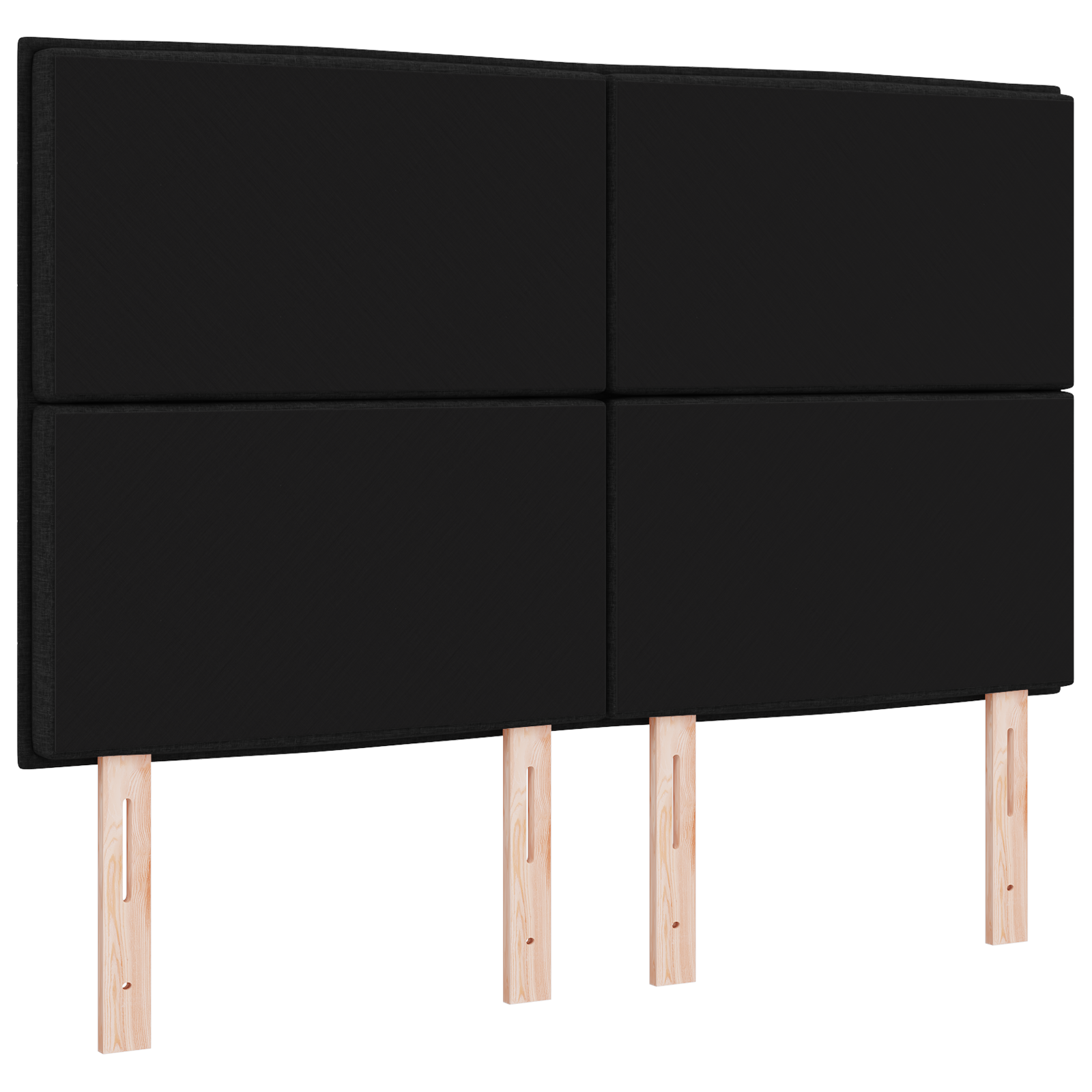 vidaXL Cap de Pat LED Design Linii Negru 80 cm Țesătură