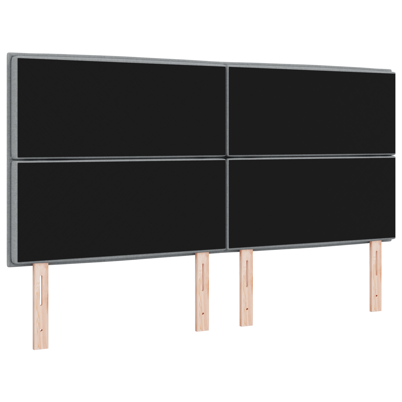 vidaXL Cap de pat LED Design Linii Gri Deschis 90 cm Țesătură