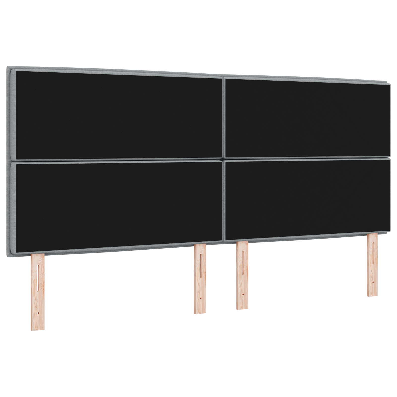 vidaXL Cap de pat LED Design Linii Gri Deschis 200 cm Țesătură vidaXL Cap de pat LED Design Linii Gri Deschis 200 cm Țesătură