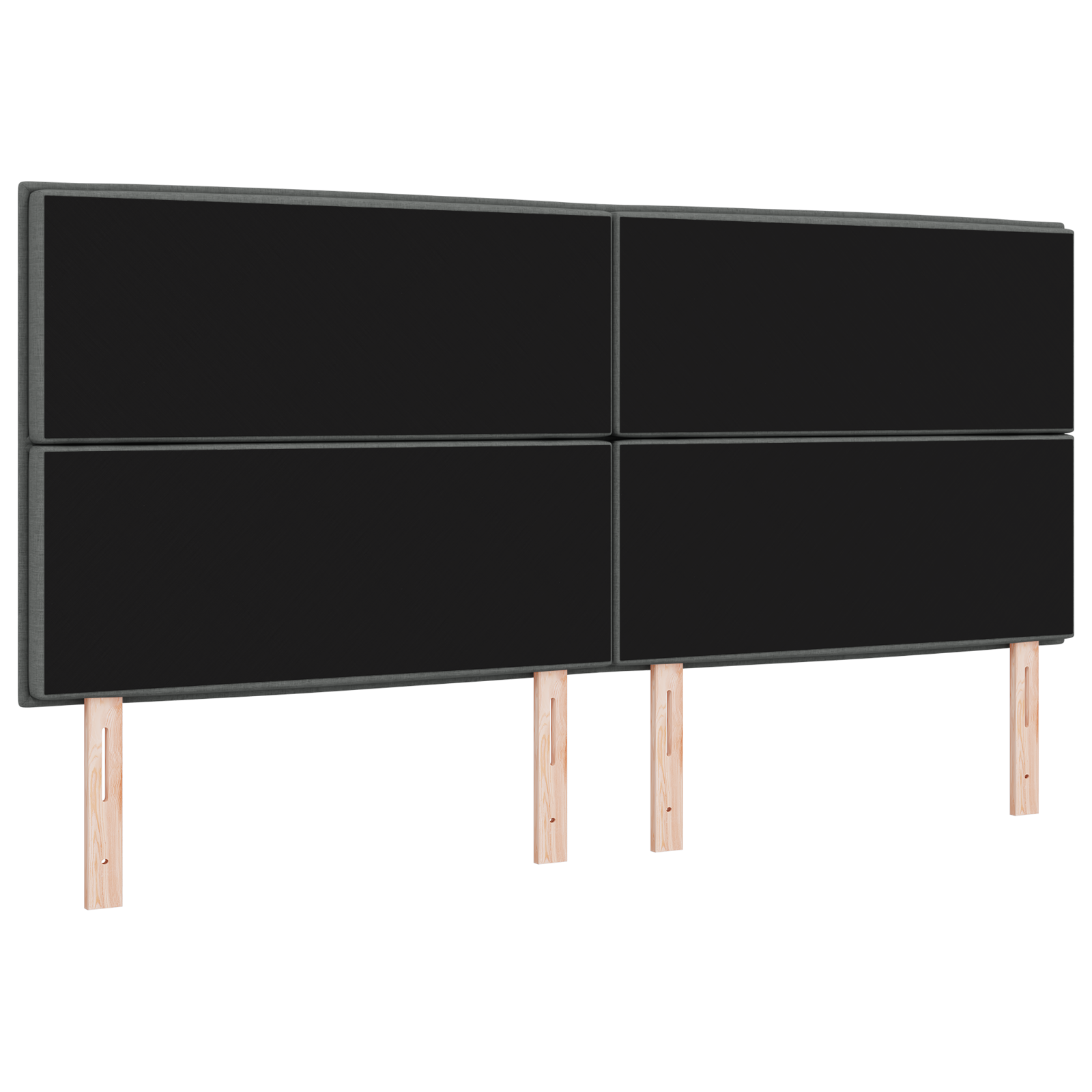 vidaXL Cap de pat cu LED-uri Design Linii Gri Închis 100 cm Țesătură vidaXL Cap de pat cu LED-uri Design Linii Gri Închis 100 cm Țesătură
