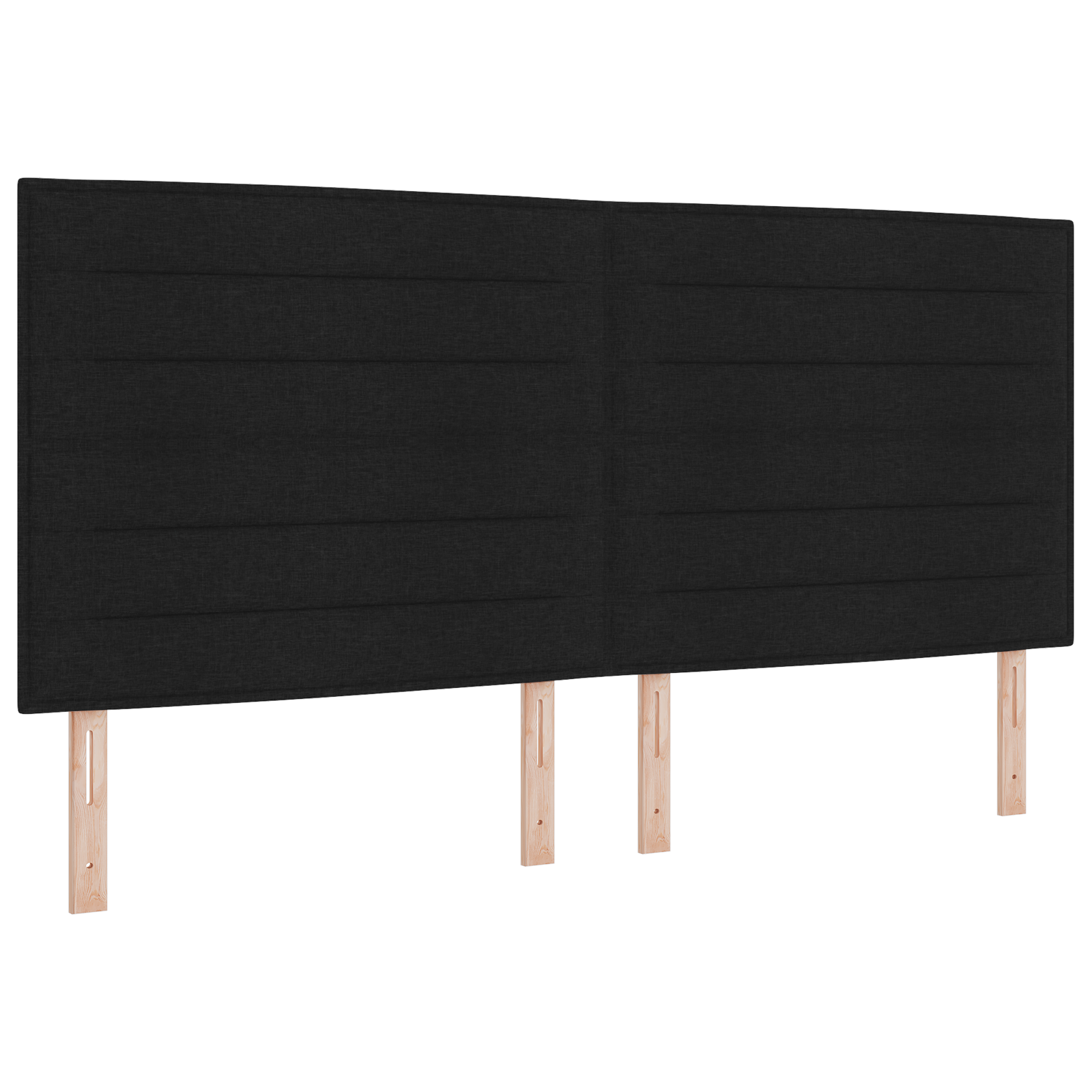 vidaXL Capitonat LED Design Linii Negru 100 cm Țesătură