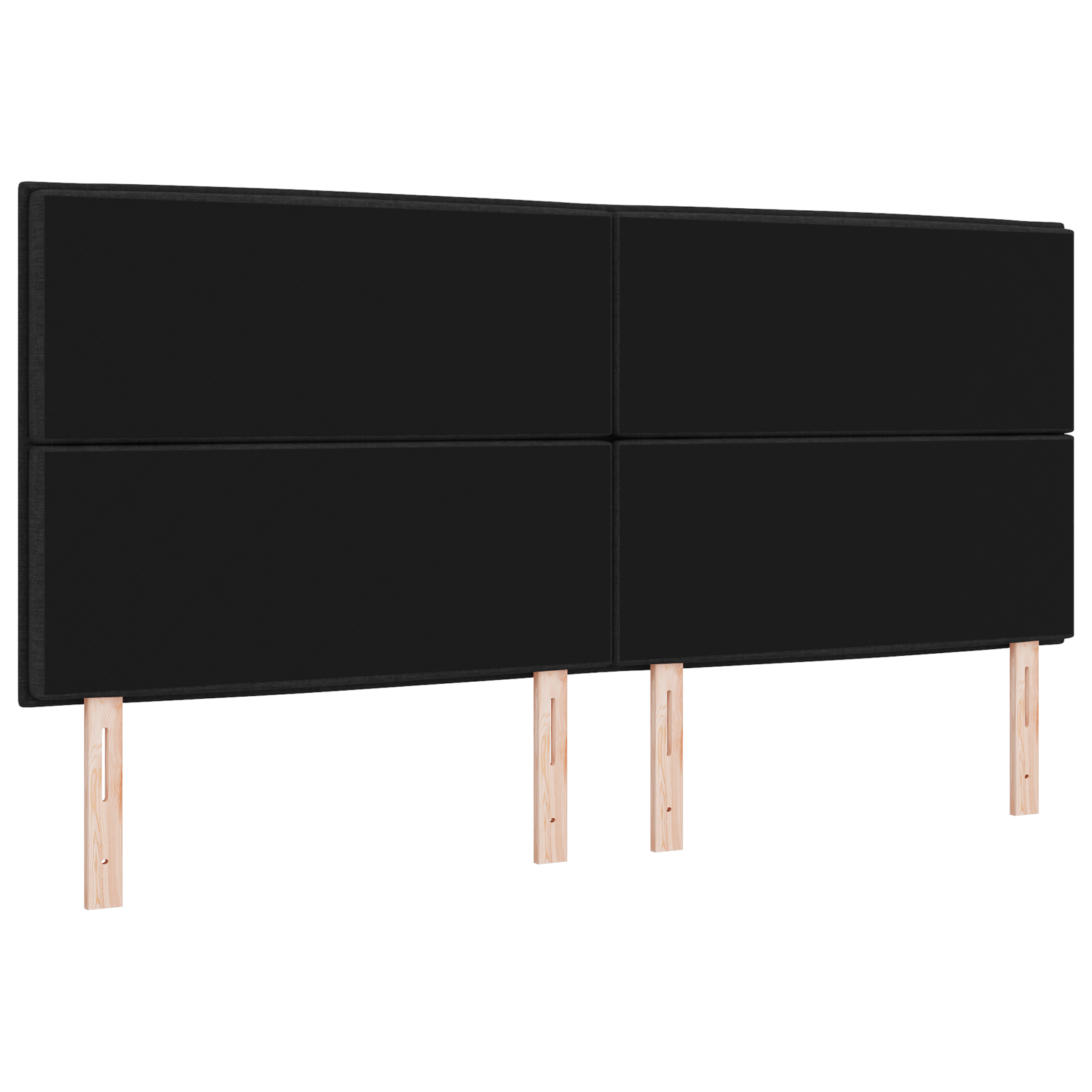 vidaXL Capitonat LED Design Linii Negru 100 cm Țesătură