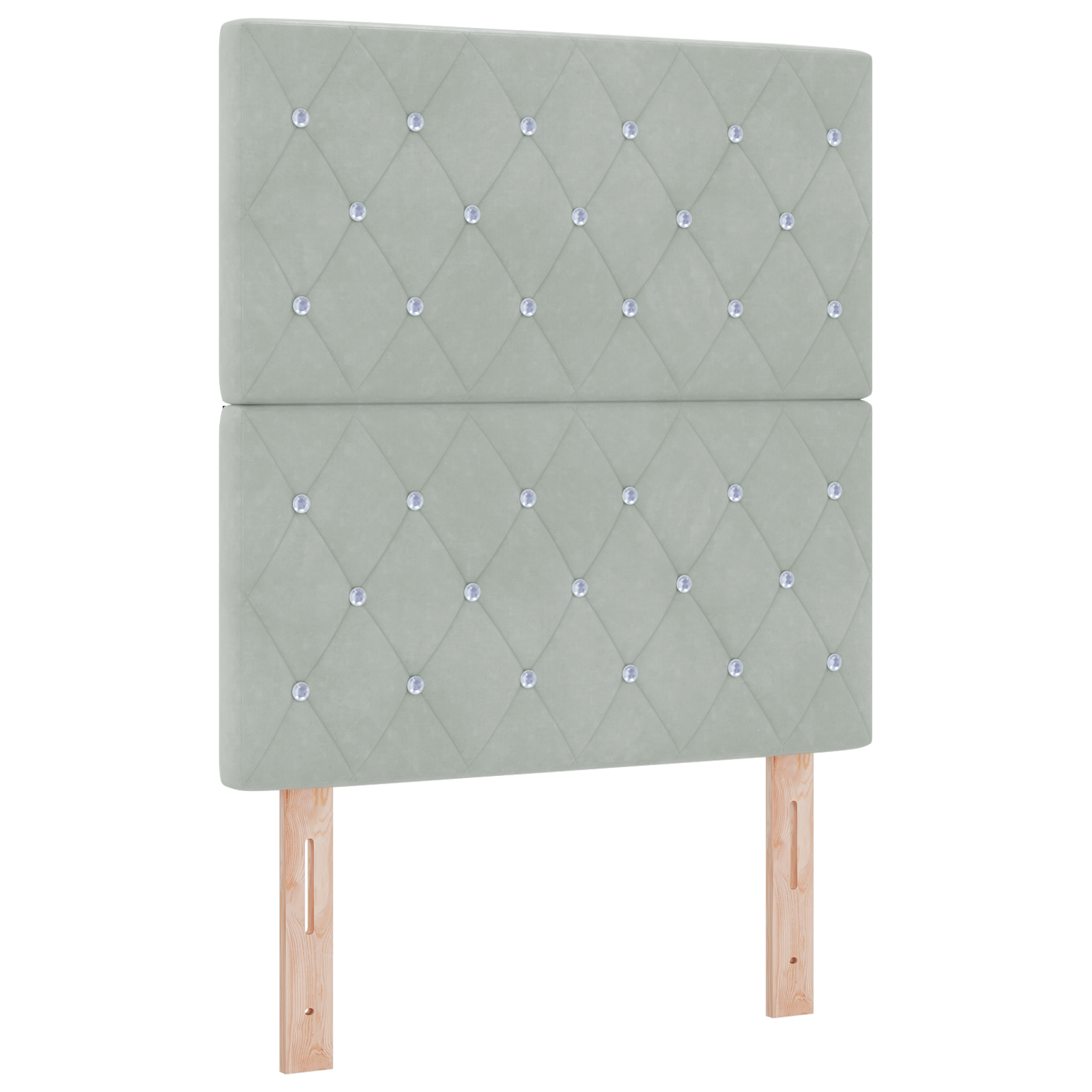 vidaXL Tête de lit LED gri deschis, 80 cm, din velur vidaXL Tête de lit LED gri deschis, 80 cm, din velur