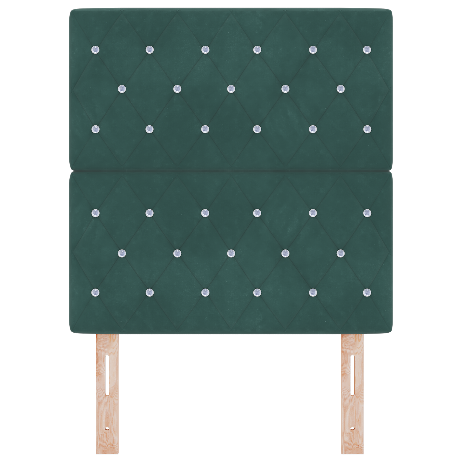 vidaXL Cap de Pat cu LED Verde Închis, 80 cm, Tapițat
