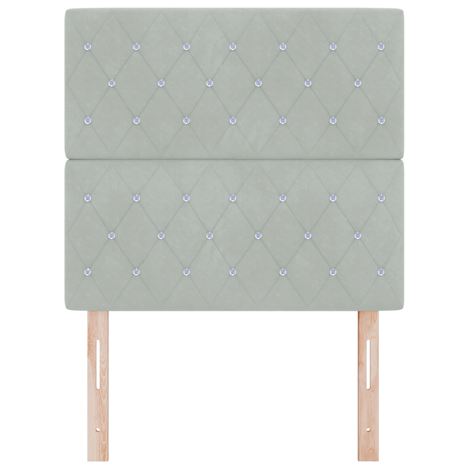 vidaXL Tăblie LED cu lumini cu bandă LED Gri deschis 90 cm Catifea