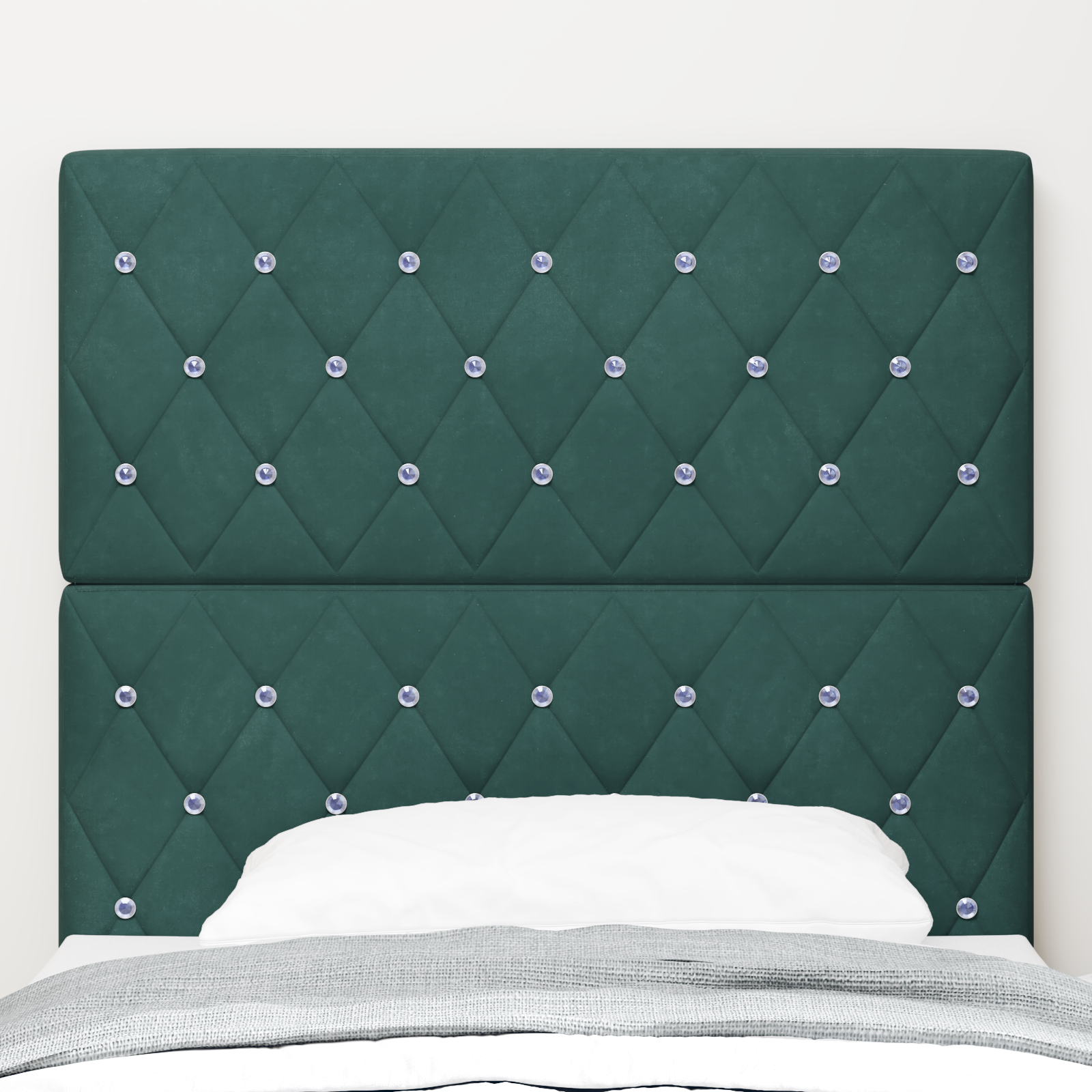 vidaXL Tăblie LED cu lumini cu bandă LED Verde închis 90 cm Catifea