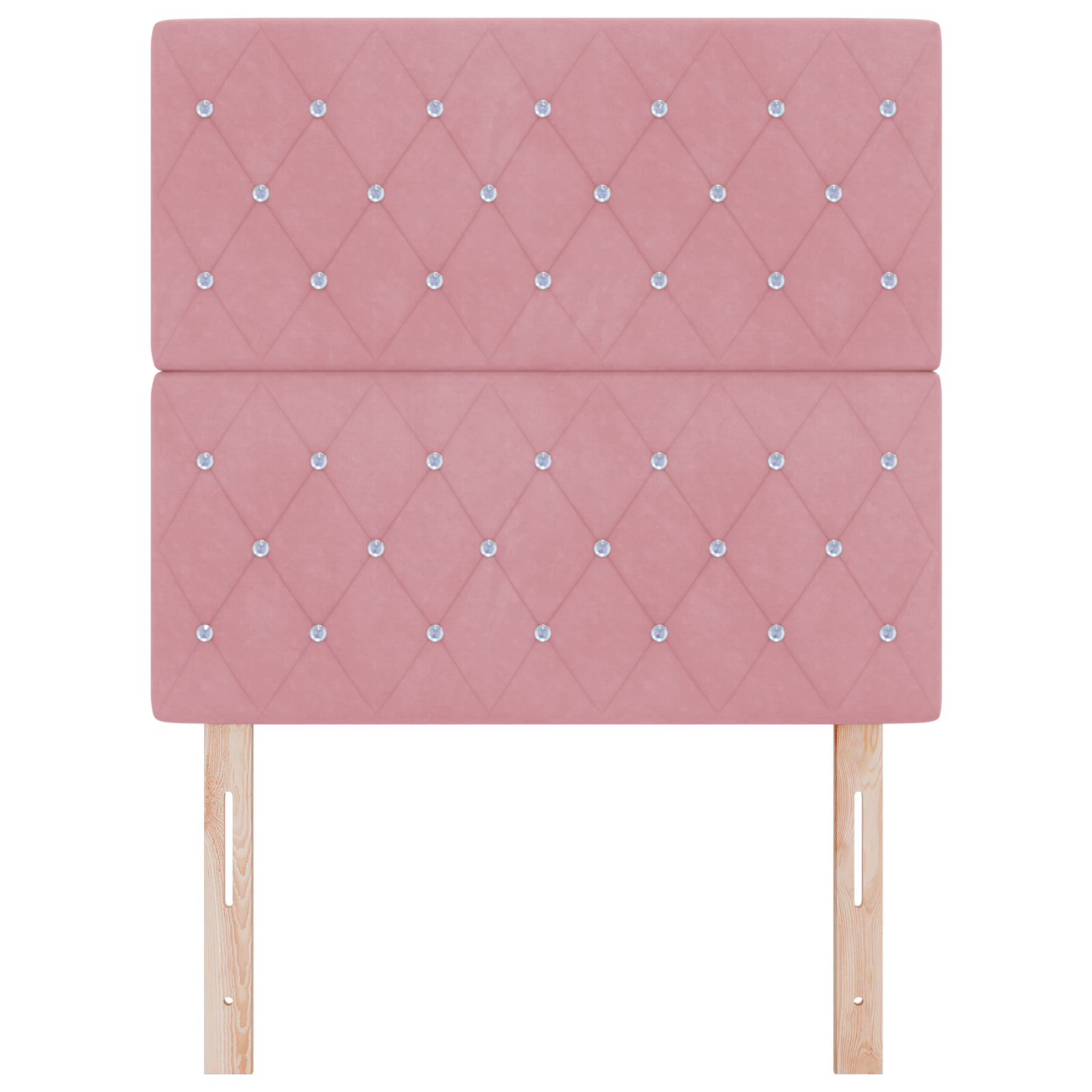 vidaXL Tăblie LED cu lumini cu bandă LED Argyle Roz 90 cm Catifea vidaXL Tăblie LED cu lumini cu bandă LED Argyle Roz 90 cm Catifea