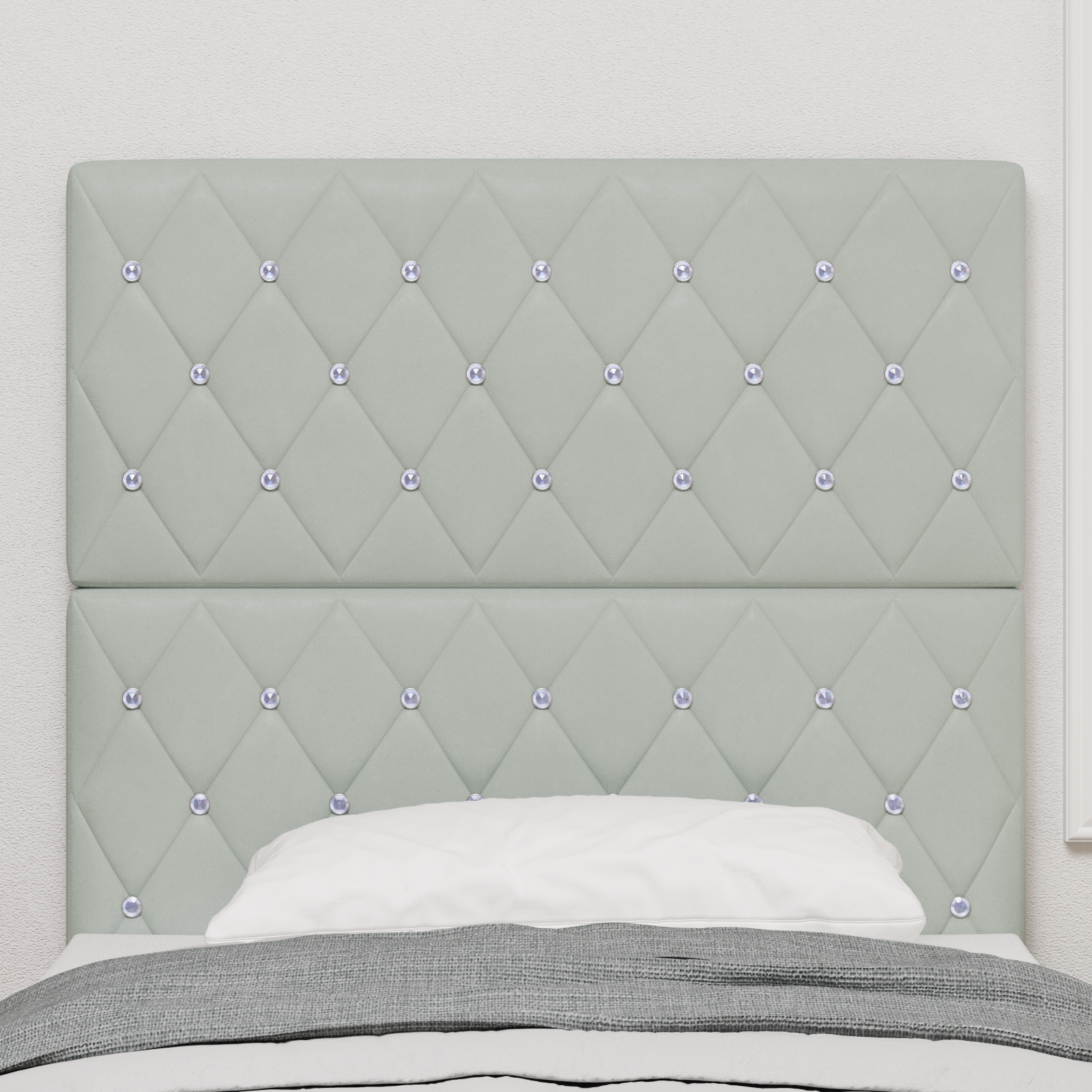 vidaXL Cap de pat LED gri deschis, 100 cm, din catifea vidaXL Cap de pat LED gri deschis, 100 cm, din catifea