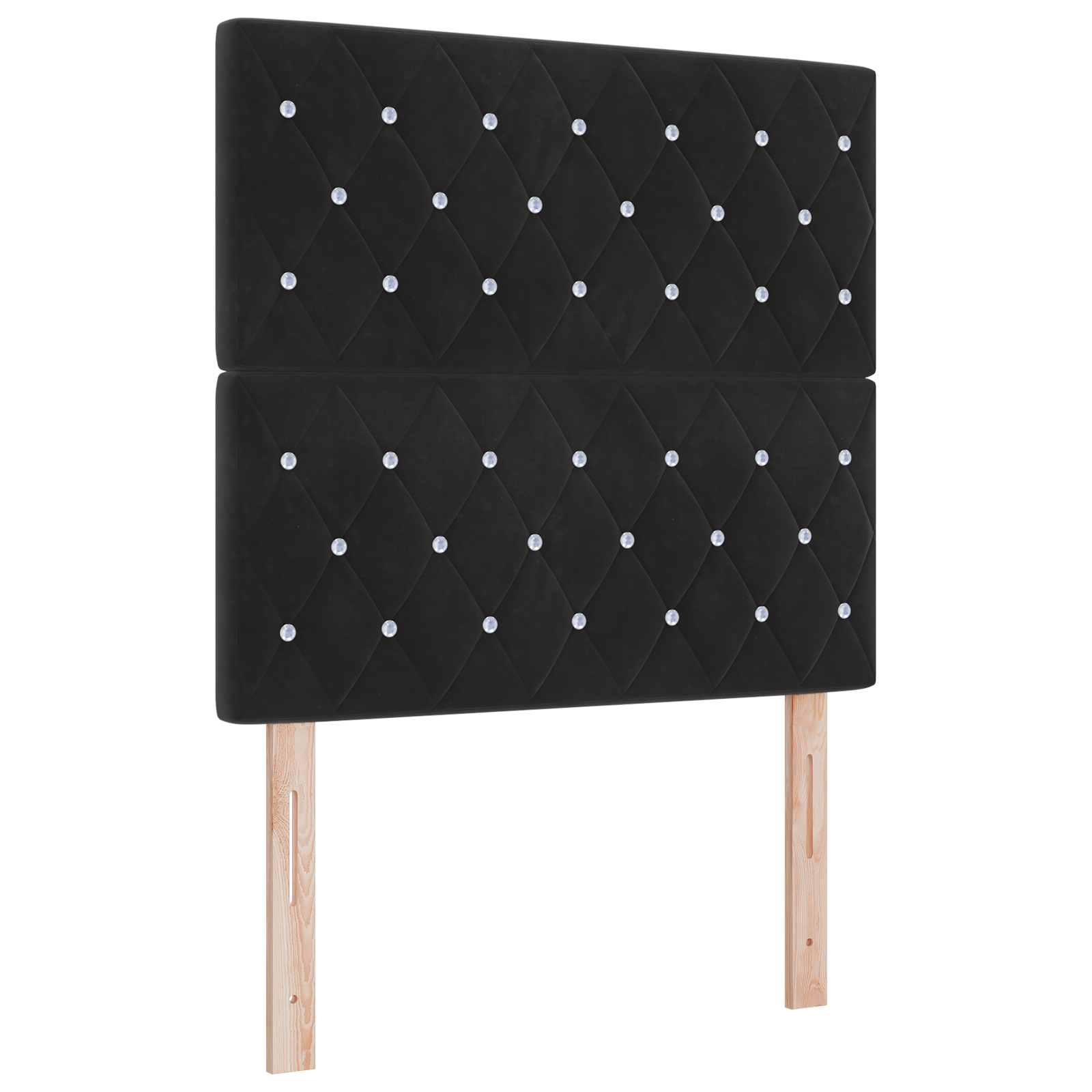 vidaXL Cap de pat LED negru de 100 cm din catifea vidaXL Cap de pat LED negru de 100 cm din catifea