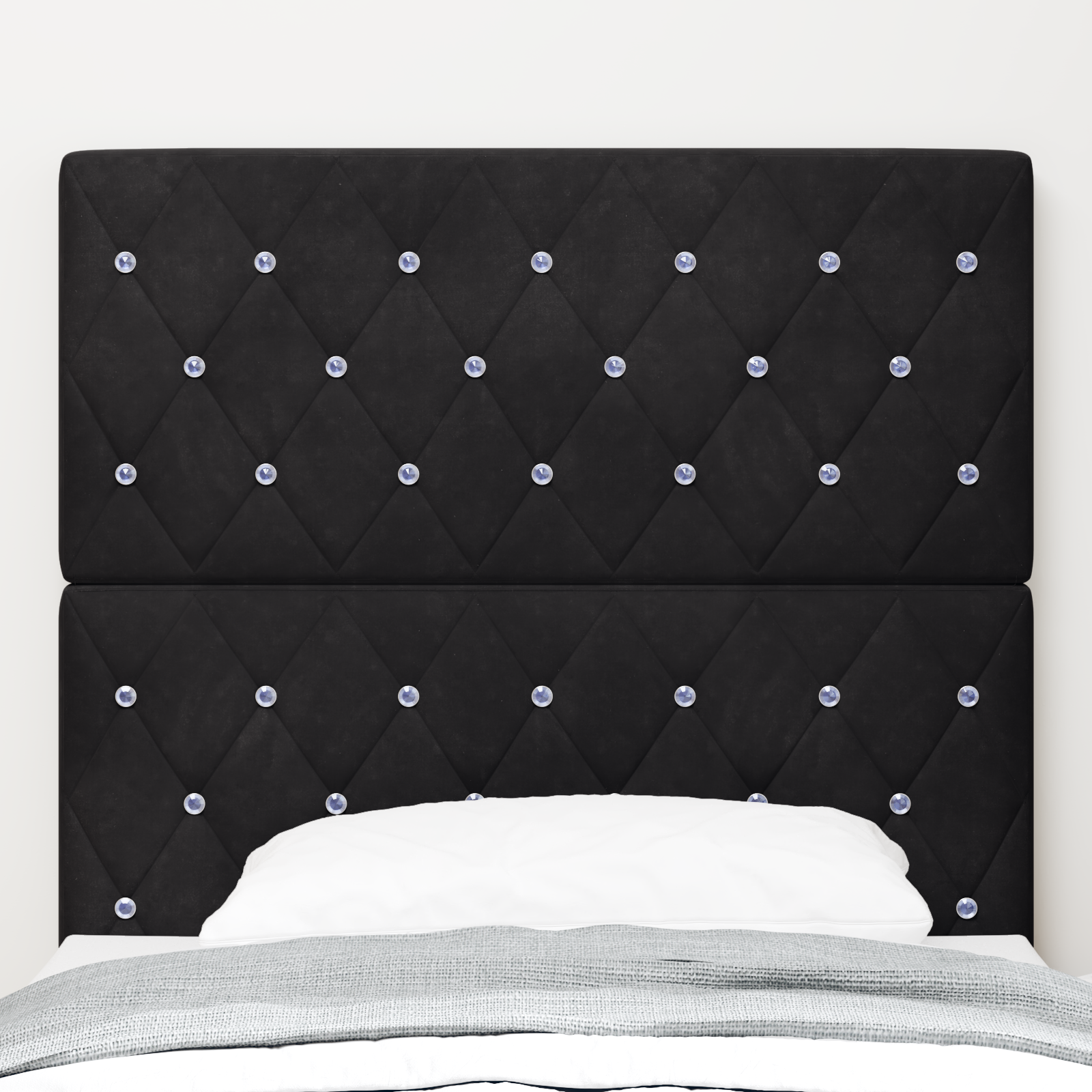 vidaXL Cap de pat LED negru de 100 cm din catifea vidaXL Cap de pat LED negru de 100 cm din catifea