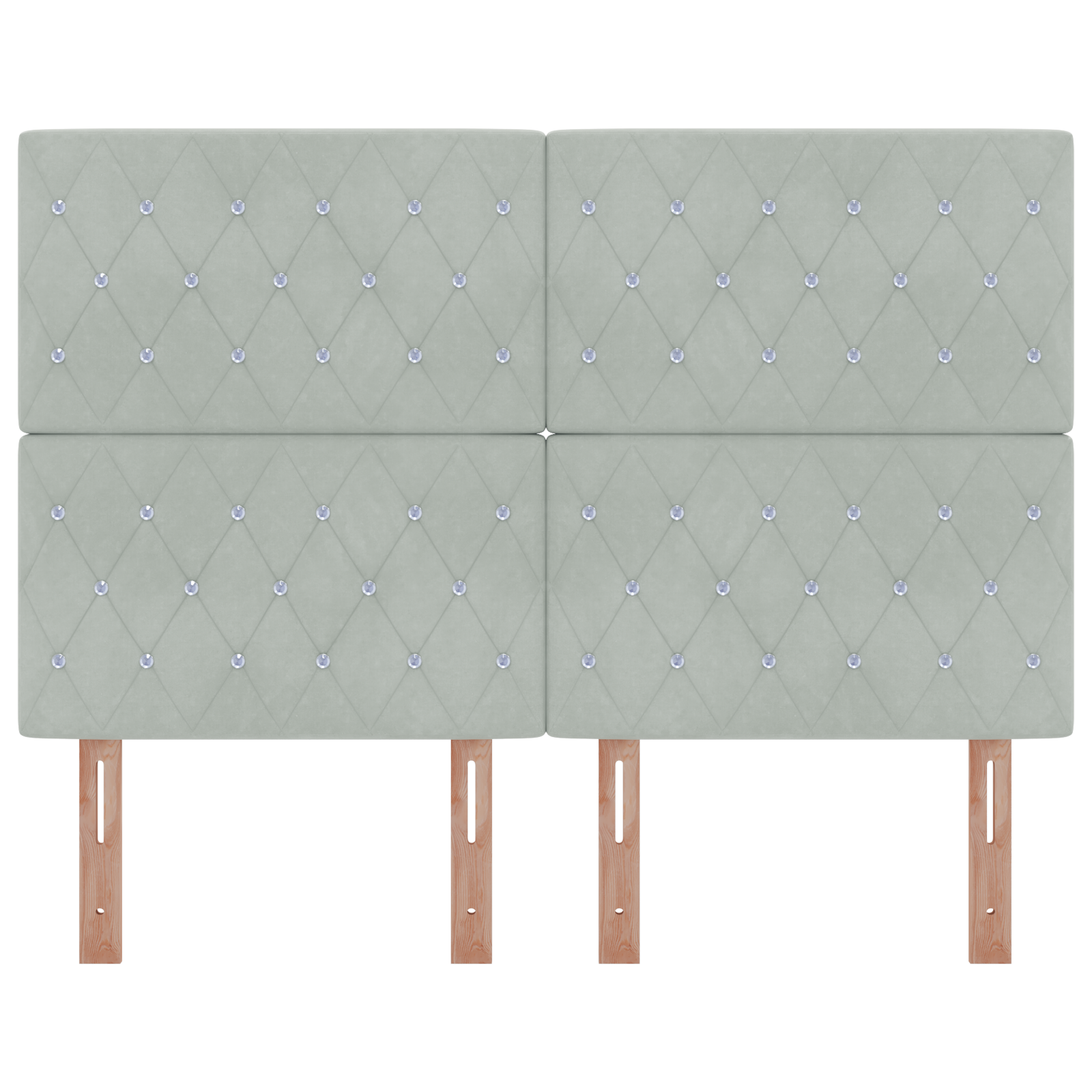 vidaXL Tăblie LED cu lumini cu bandă LED Gri deschis 80 cm Catifea