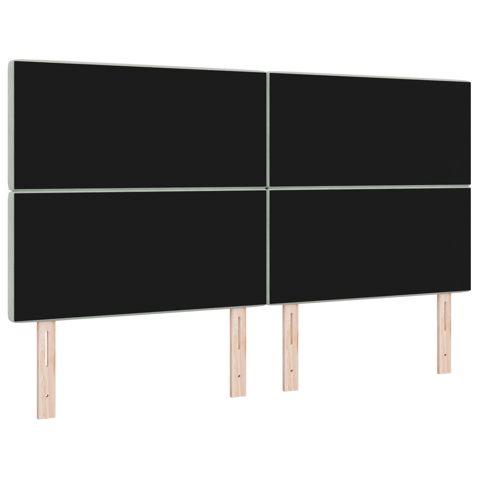 vidaXL Tăblie LED cu lumini cu bandă LED Gri deschis 90 cm Catifea