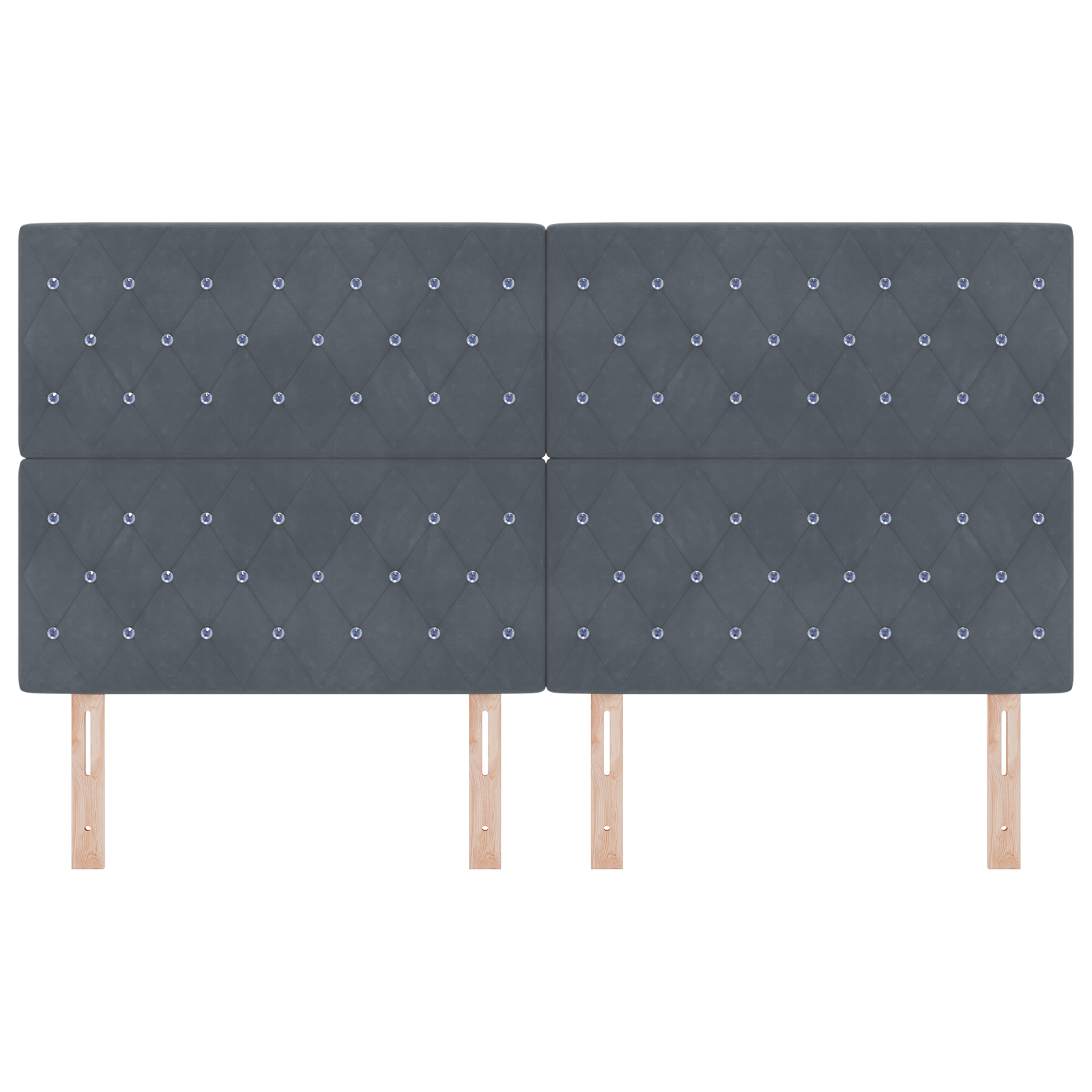 vidaXL Tăblie LED cu lumini cu bandă LED Gri închis 90 cm Catifea