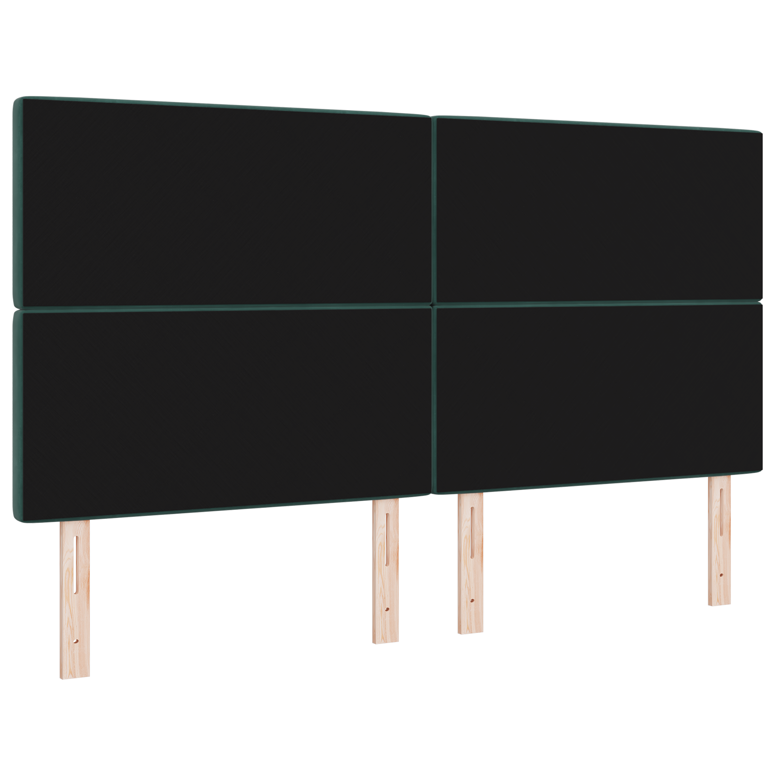 vidaXL Tăblie LED cu lumini cu bandă LED Verde închis 90 cm Catifea