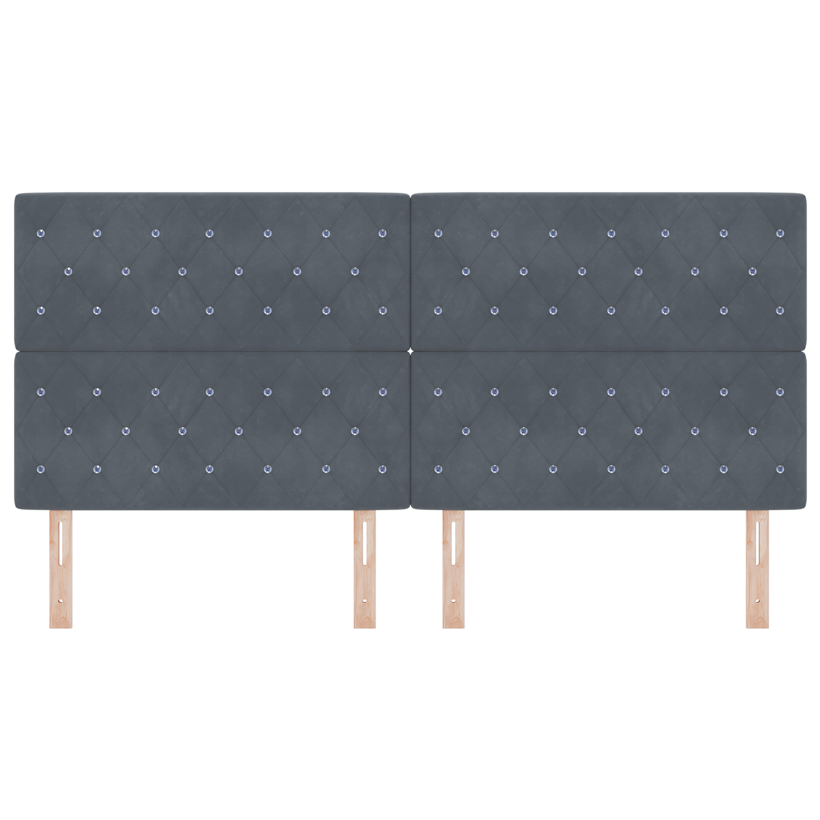 vidaXL Tăblie LED cu lumini cu bandă LED Gri închis 100 cm Catifea