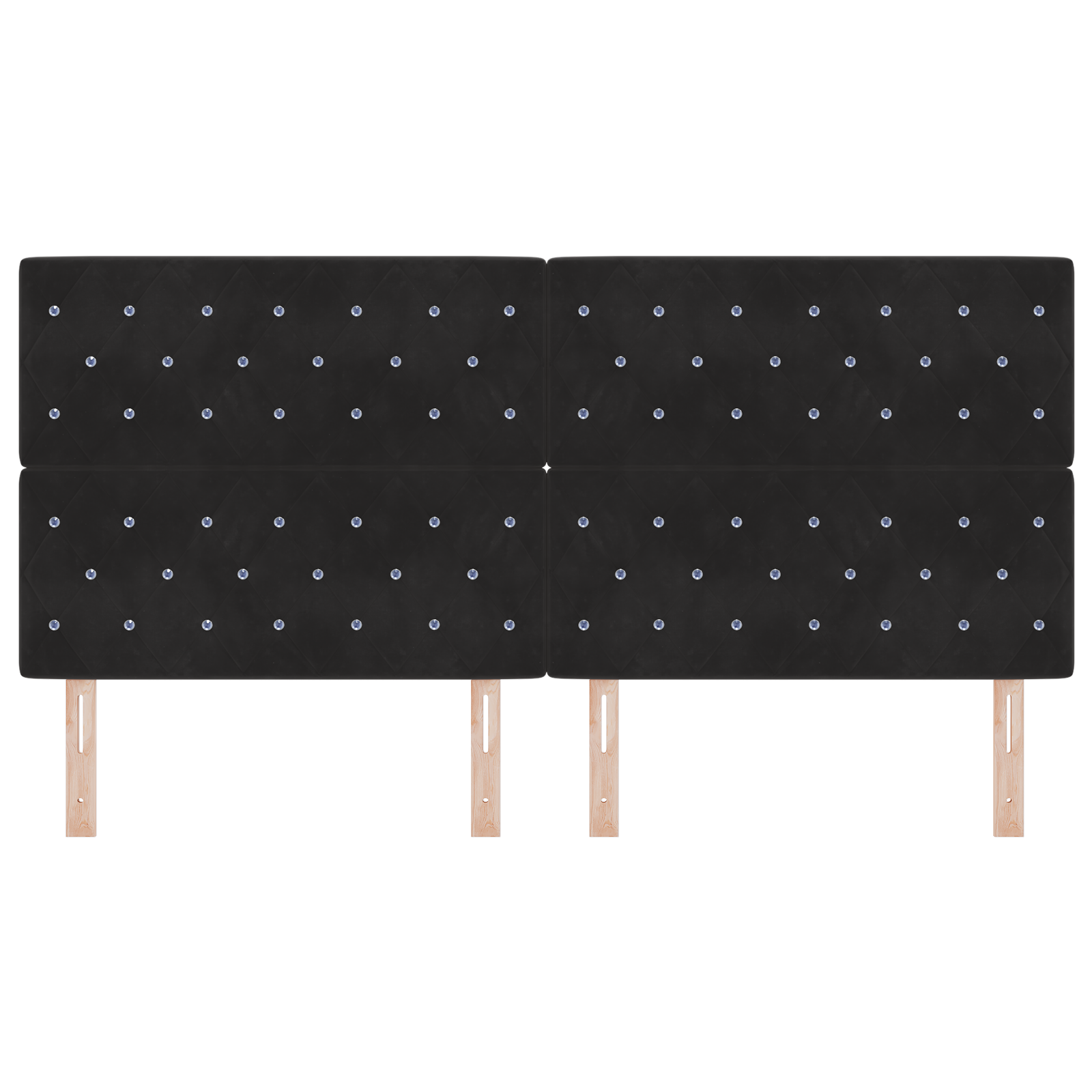 vidaXL Tăblie LED cu lumini cu bandă LED Argyle Negru 100 cm Catifea vidaXL Tăblie LED cu lumini cu bandă LED Argyle Negru 100 cm Catifea