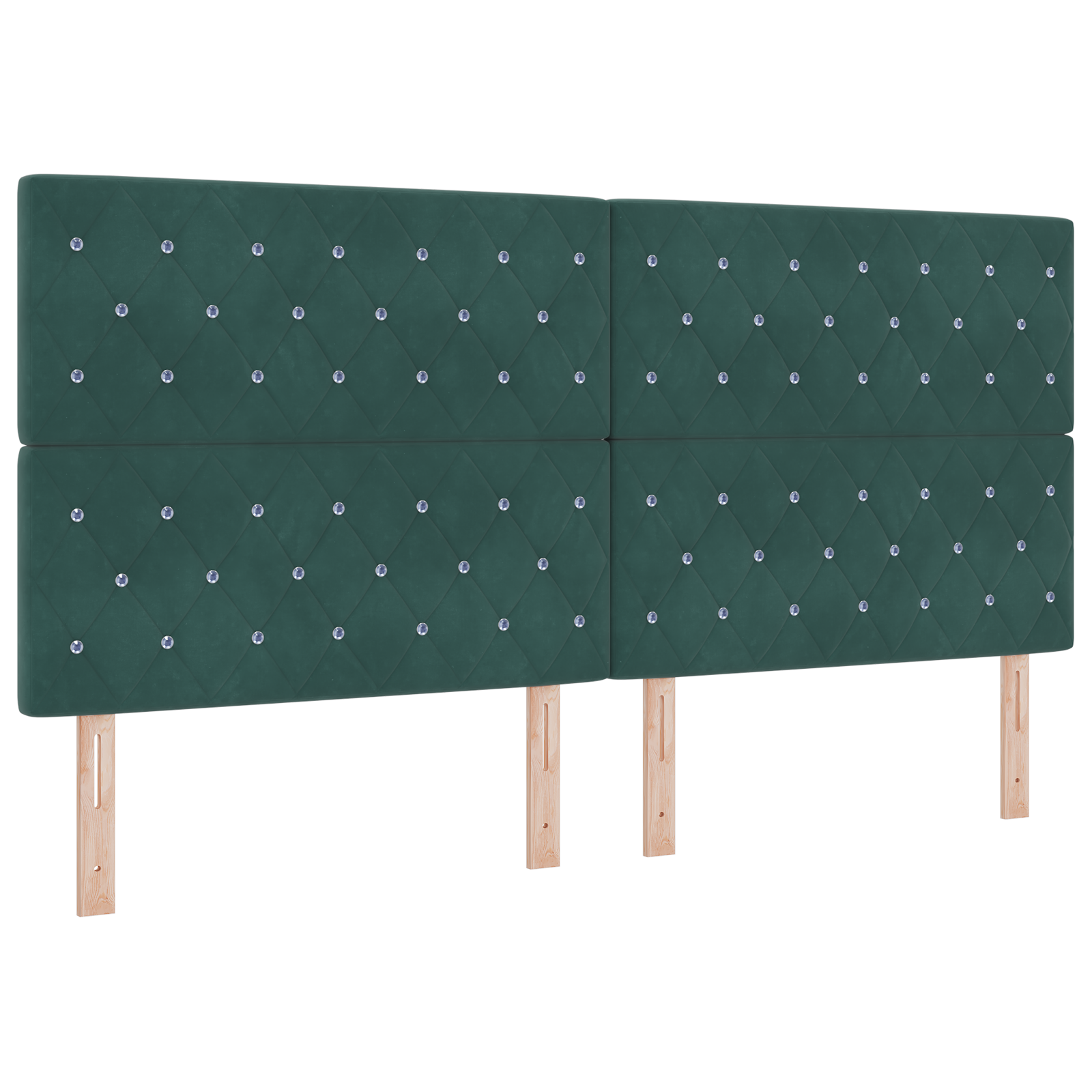 vidaXL Cap de pat LED verde închis, 100 cm, din catifea vidaXL Cap de pat LED verde închis, 100 cm, din catifea