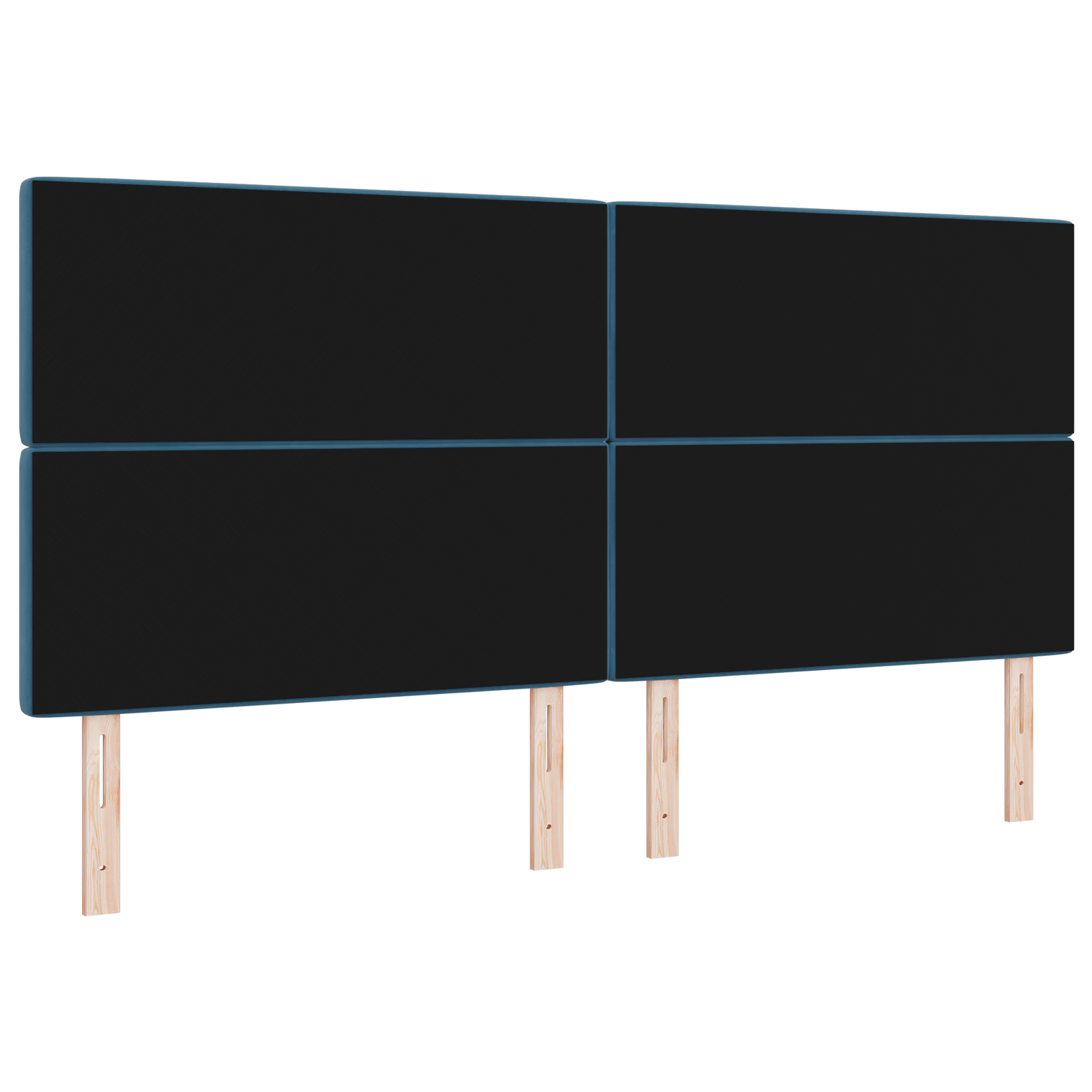 vidaXL Tăblie LED Argyle cu headboard Albastru închis 100 cm Catifea vidaXL Tăblie LED Argyle cu headboard Albastru închis 100 cm Catifea