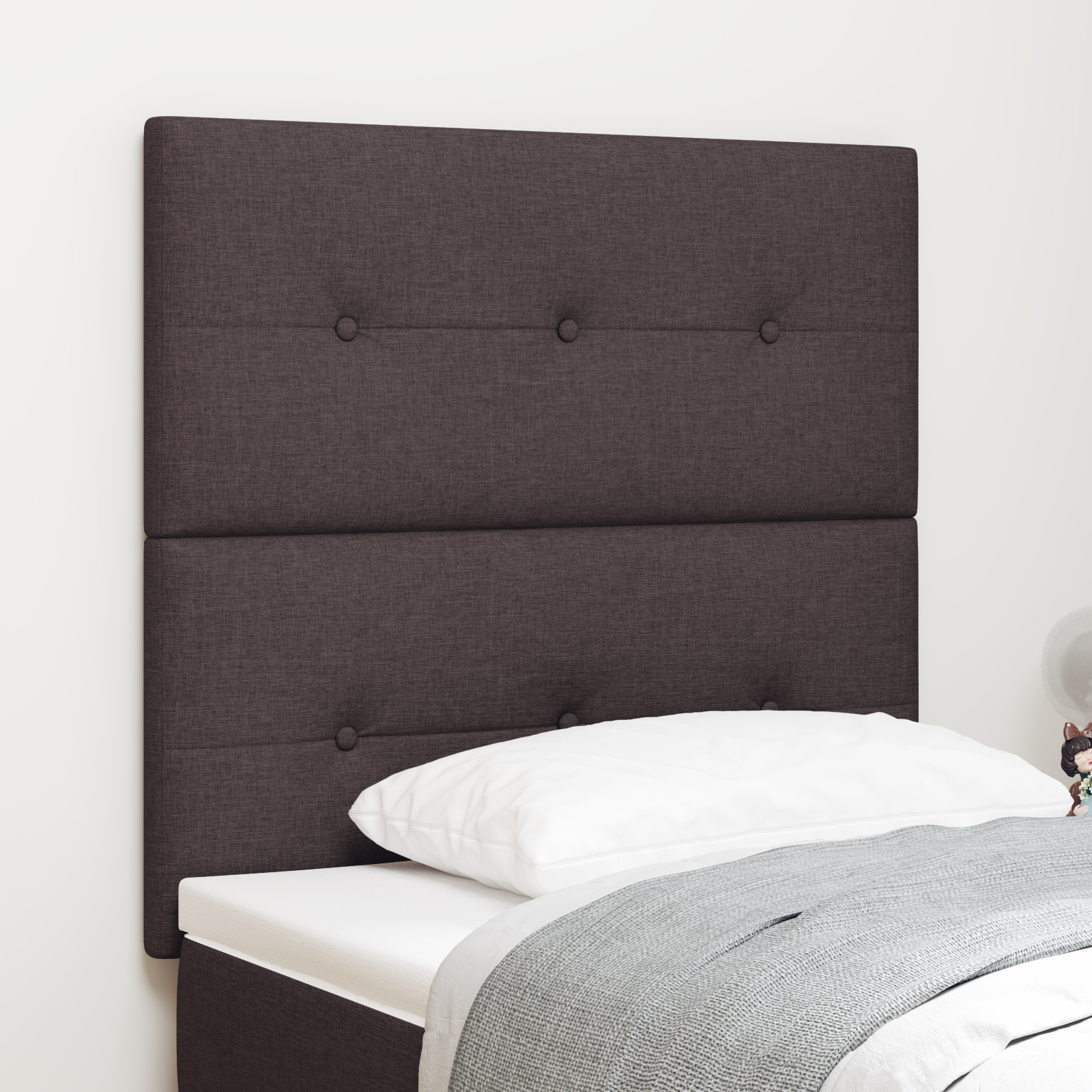 vidaXL Cap de pat LED maro închis de 80 cm din țesătură vidaXL Cap de pat LED maro închis de 80 cm din țesătură