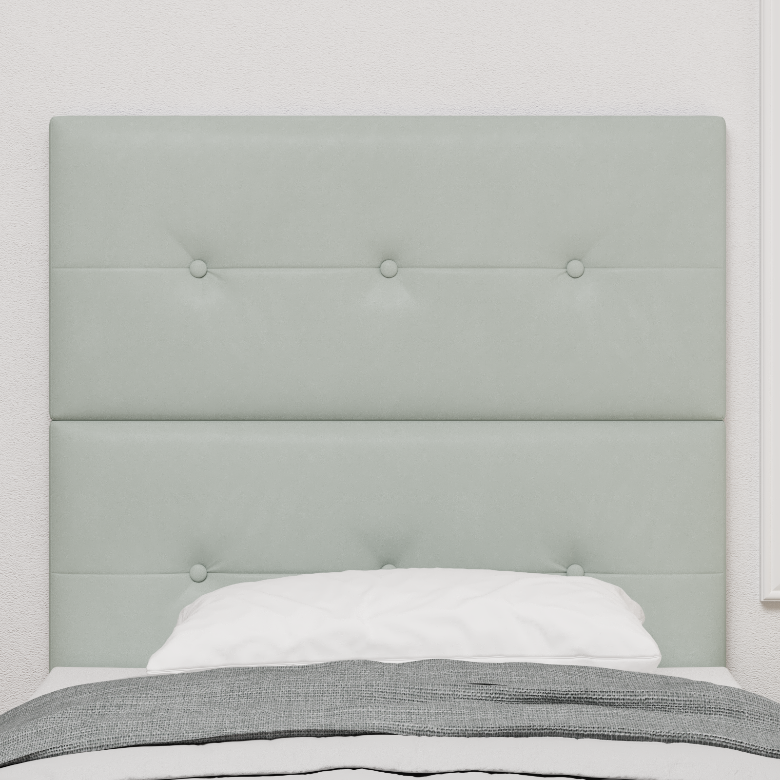 vidaXL Tăblie cap cu lumini cu bandă LED Gri deschis 80 cm Catifea