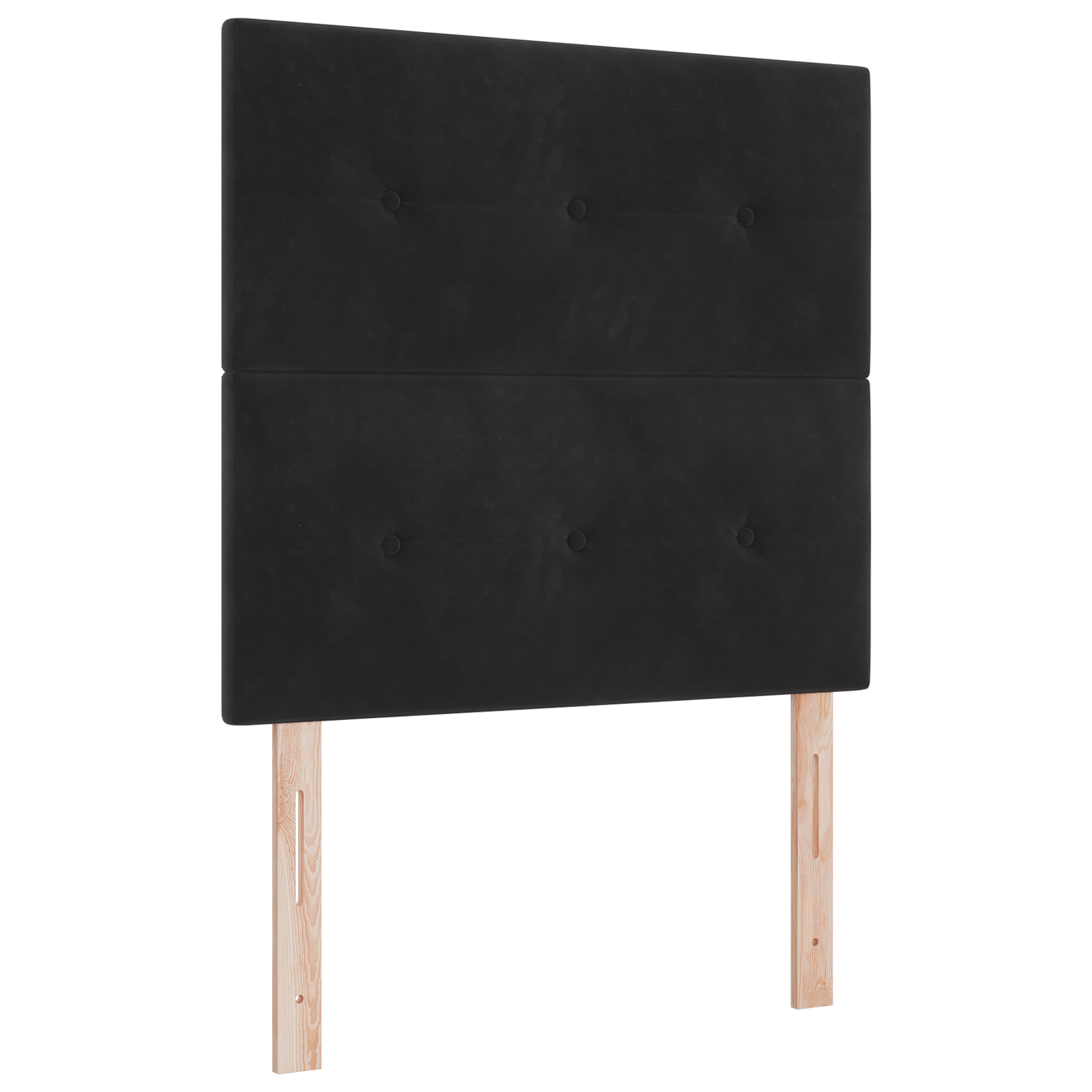 Tăblie LED vidaXL Neagră 80 cm Catifea