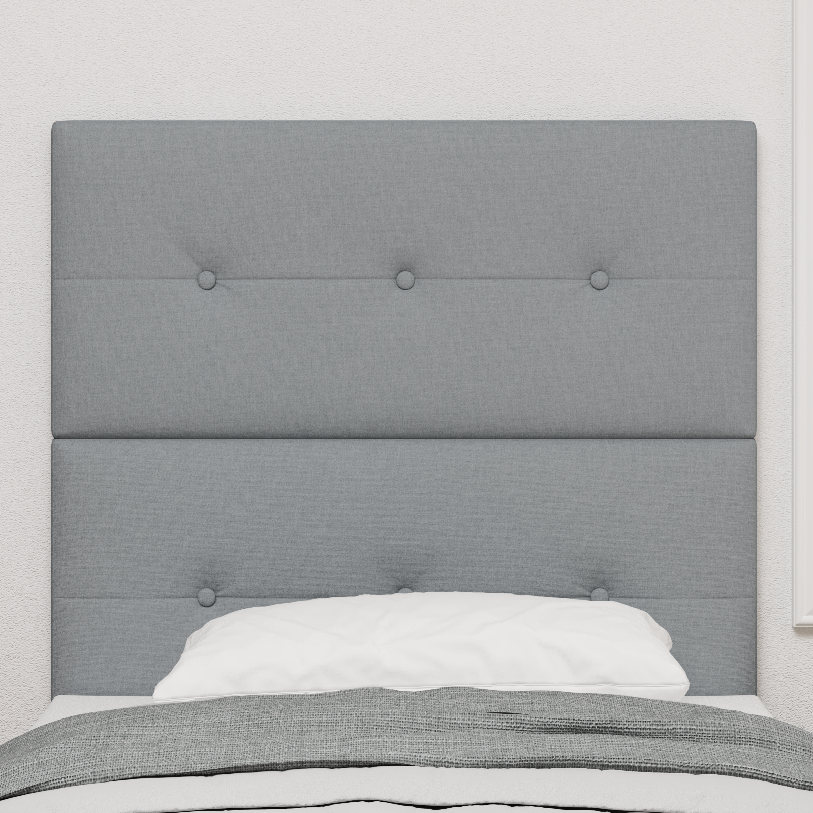 vidaXL Căpătâi LED gri deschis 100 cm, din material textil vidaXL Căpătâi LED gri deschis 100 cm, din material textil