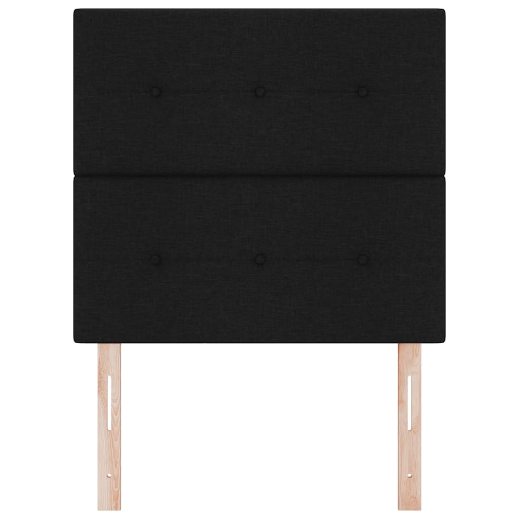 vidaXL Tăblie cu LED cu lumini cu bandă LED Negru 100 cm țesătură
