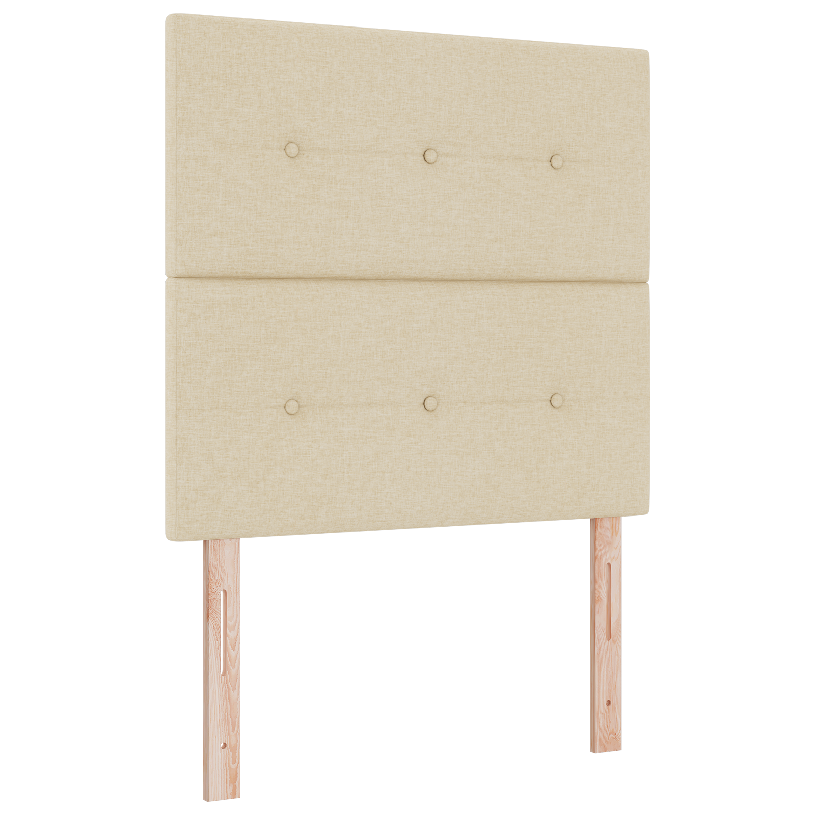 vidaXL Capat de pat LED crem, 100 cm, țesătură