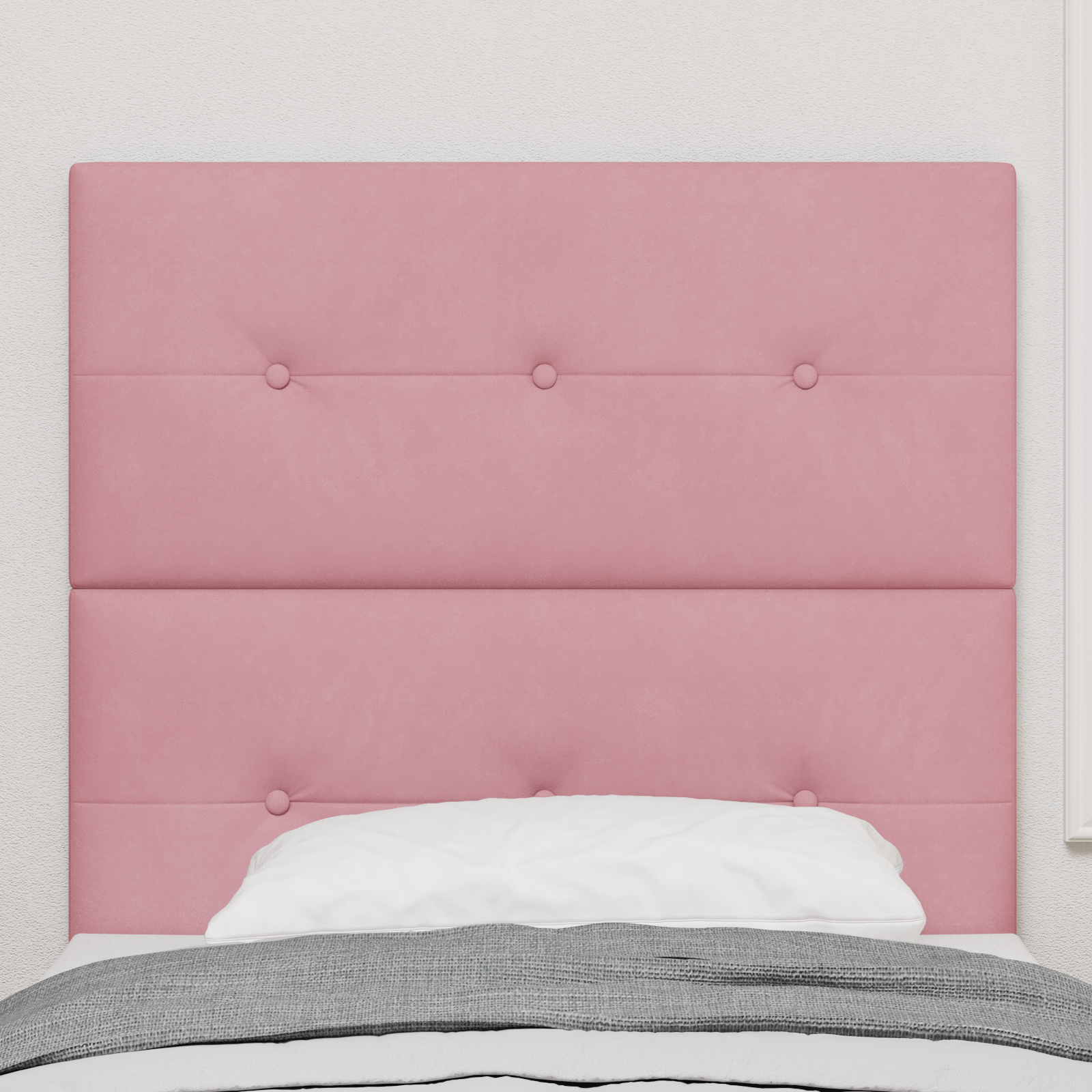 vidaXL Headboard LED Roz 100 cm Catifea vidaXL Headboard LED Roz 100 cm Catifea