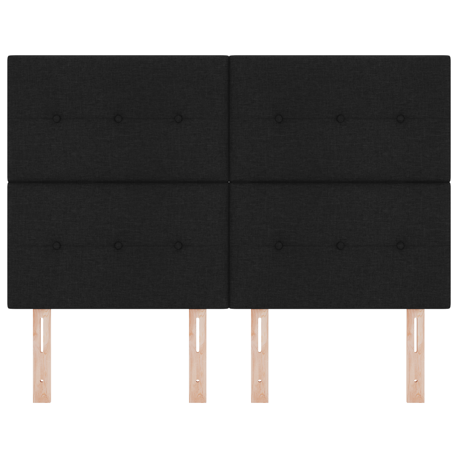 vidaXL Cap de pat LED negru de 80 cm din țesătură