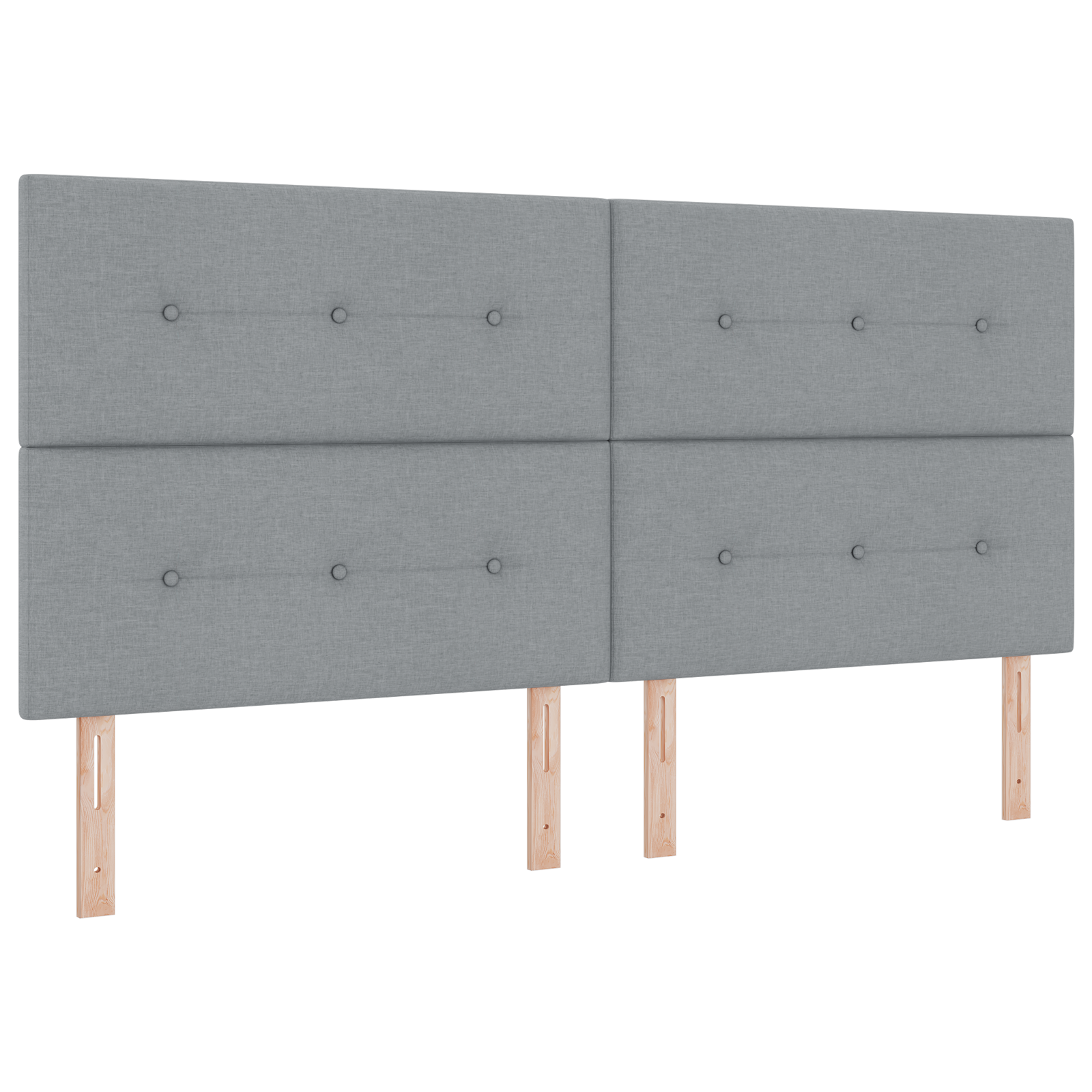 vidaXL Cap de pat LED gri deschis 100 cm, din țesătură