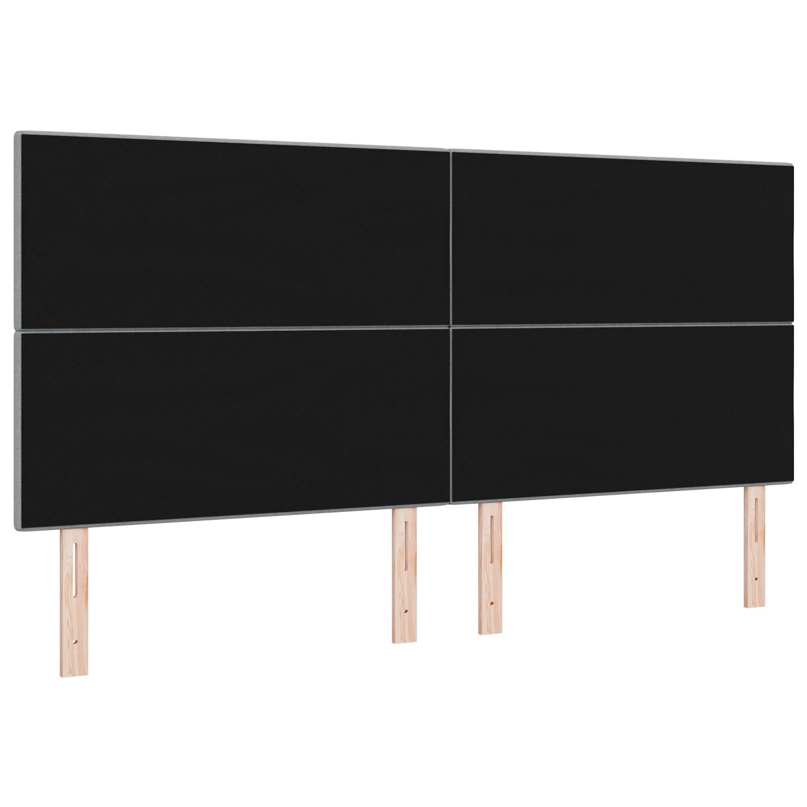 vidaXL Cap de pat LED gri deschis 100 cm, din țesătură