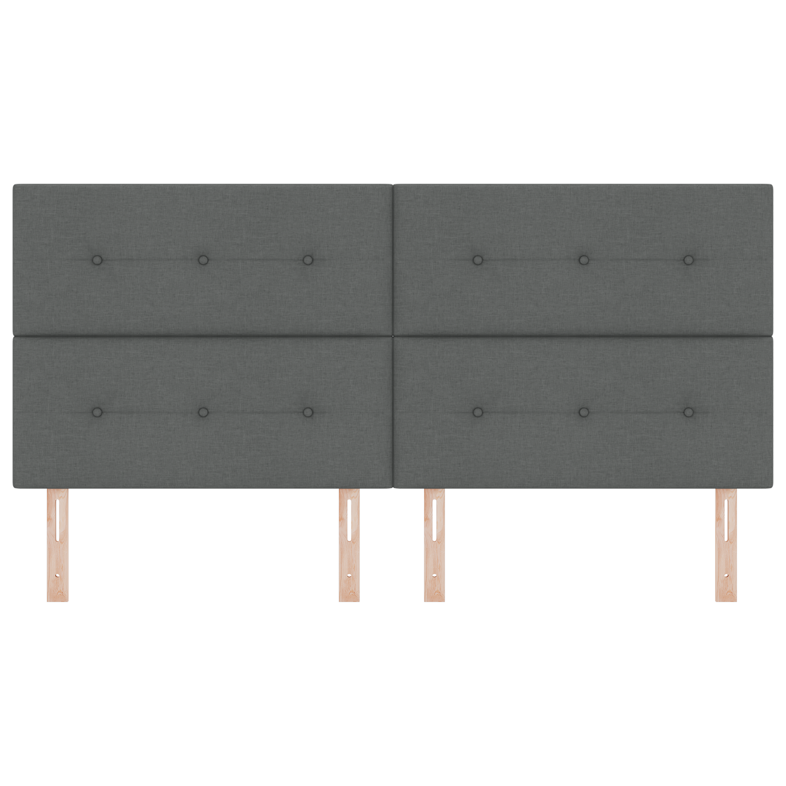 vidaXL Tăblie cu LED cu lumini cu bandă LED Gri închis 200 cm țesătură vidaXL Tăblie cu LED cu lumini cu bandă LED Gri închis 200 cm țesătură