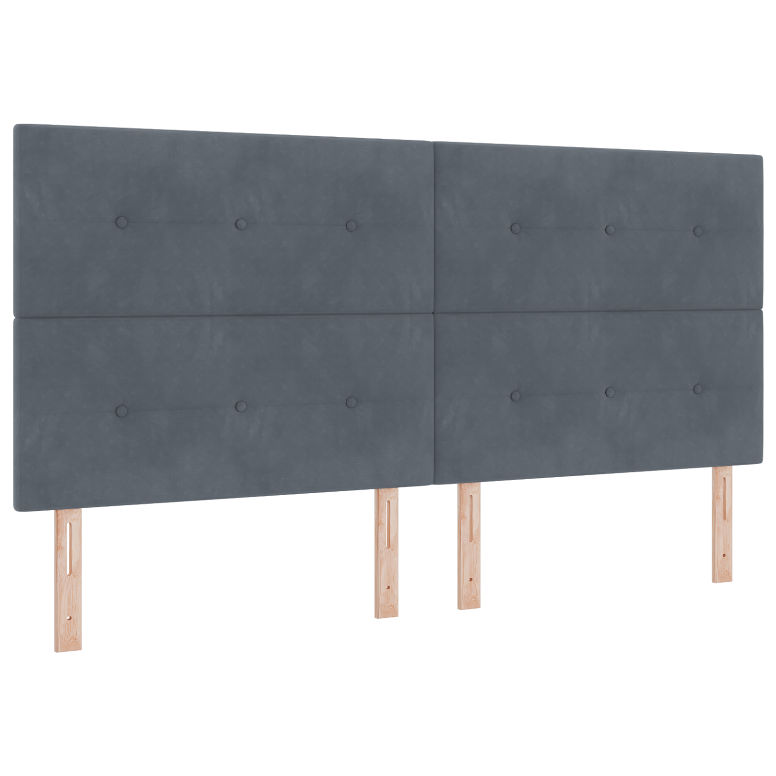 vidaXL Tăblie cap cu lumini cu bandă LED Ajustabil Gri 100 cm Catifea
