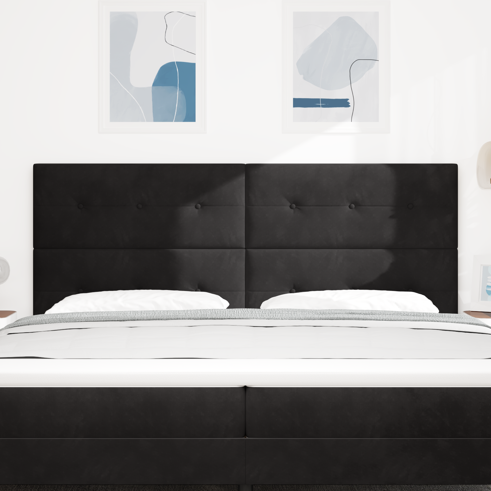 vidaXL Capita LED Negru 100 cm Catifea