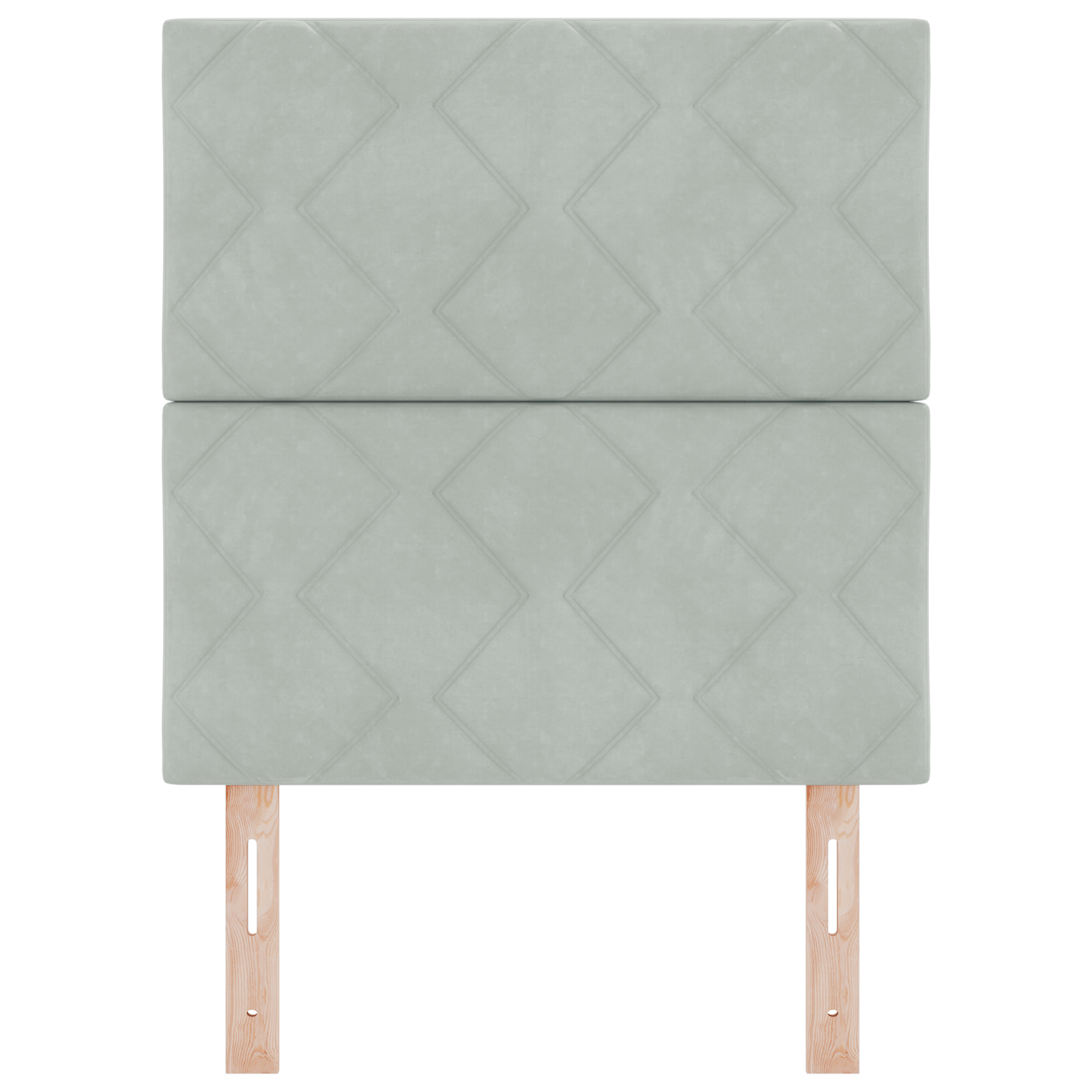 vidaXL Cap de pat cu LED, design diamant, blocuri gri deschis, 80 cm, din catifea. vidaXL Cap de pat cu LED, design diamant, blocuri gri deschis, 80 cm, din catifea.
