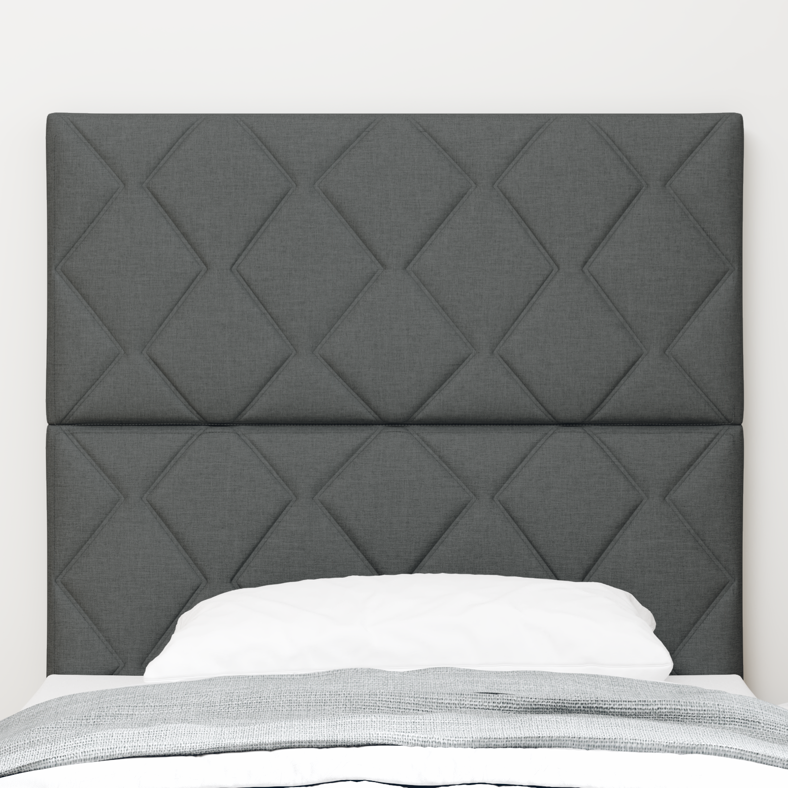 Căpătâi LED vidaXL Design cu blocuri de diamant Gri închis 90 cm țesătură Căpătâi LED vidaXL Design cu blocuri de diamant Gri închis 90 cm țesătură