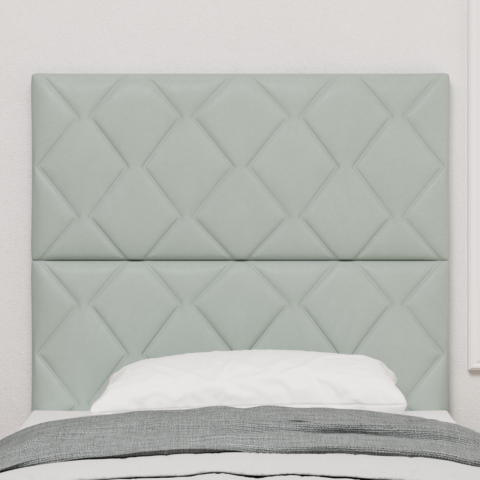 vidaXL Tăblie LED cu lumini cu bandă LED Gri deschis 90 cm Catifea