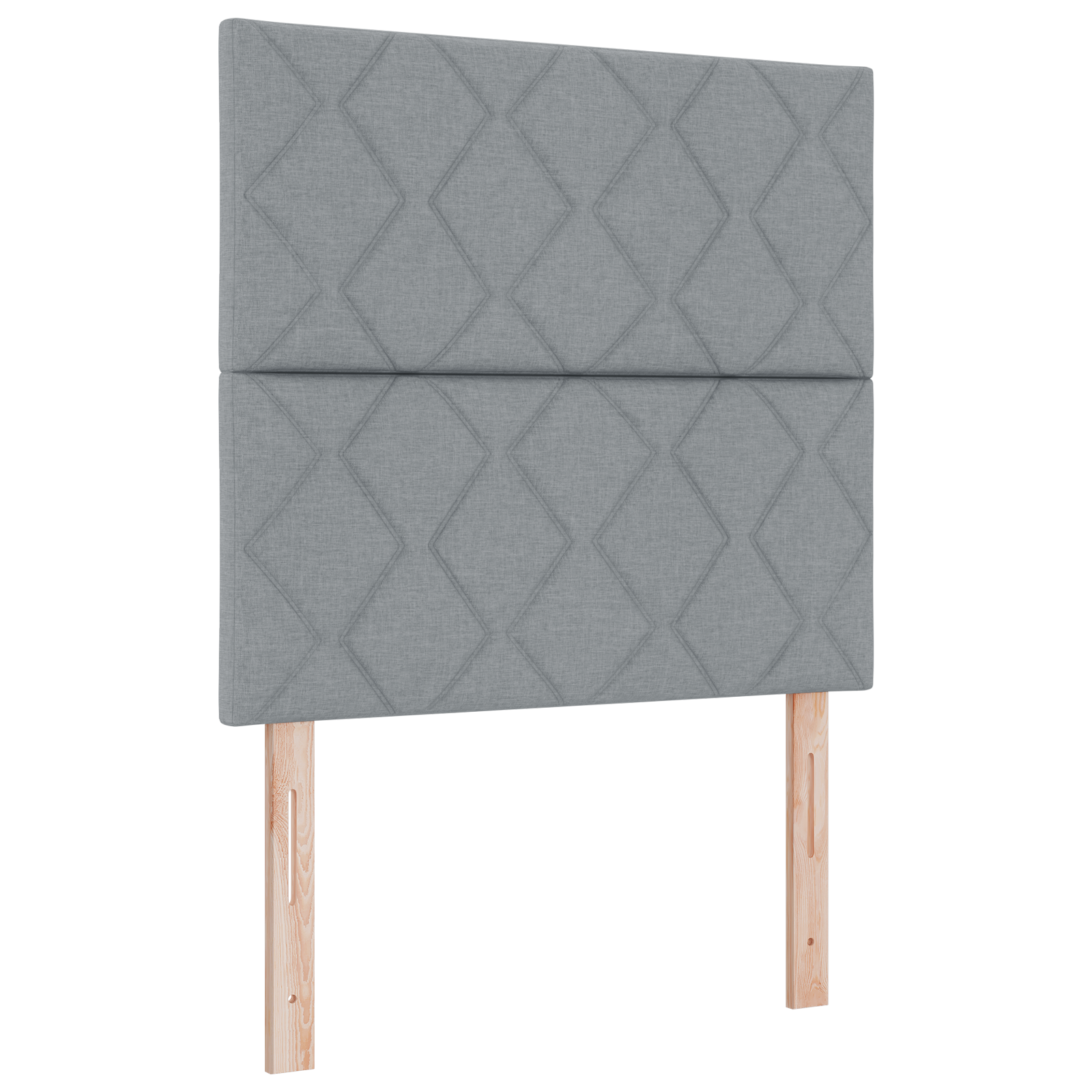 vidaXL LED Headboard Design cu blocuri de diamant Gri deschis 100 cm Țesătură vidaXL LED Headboard Design cu blocuri de diamant Gri deschis 100 cm Țesătură
