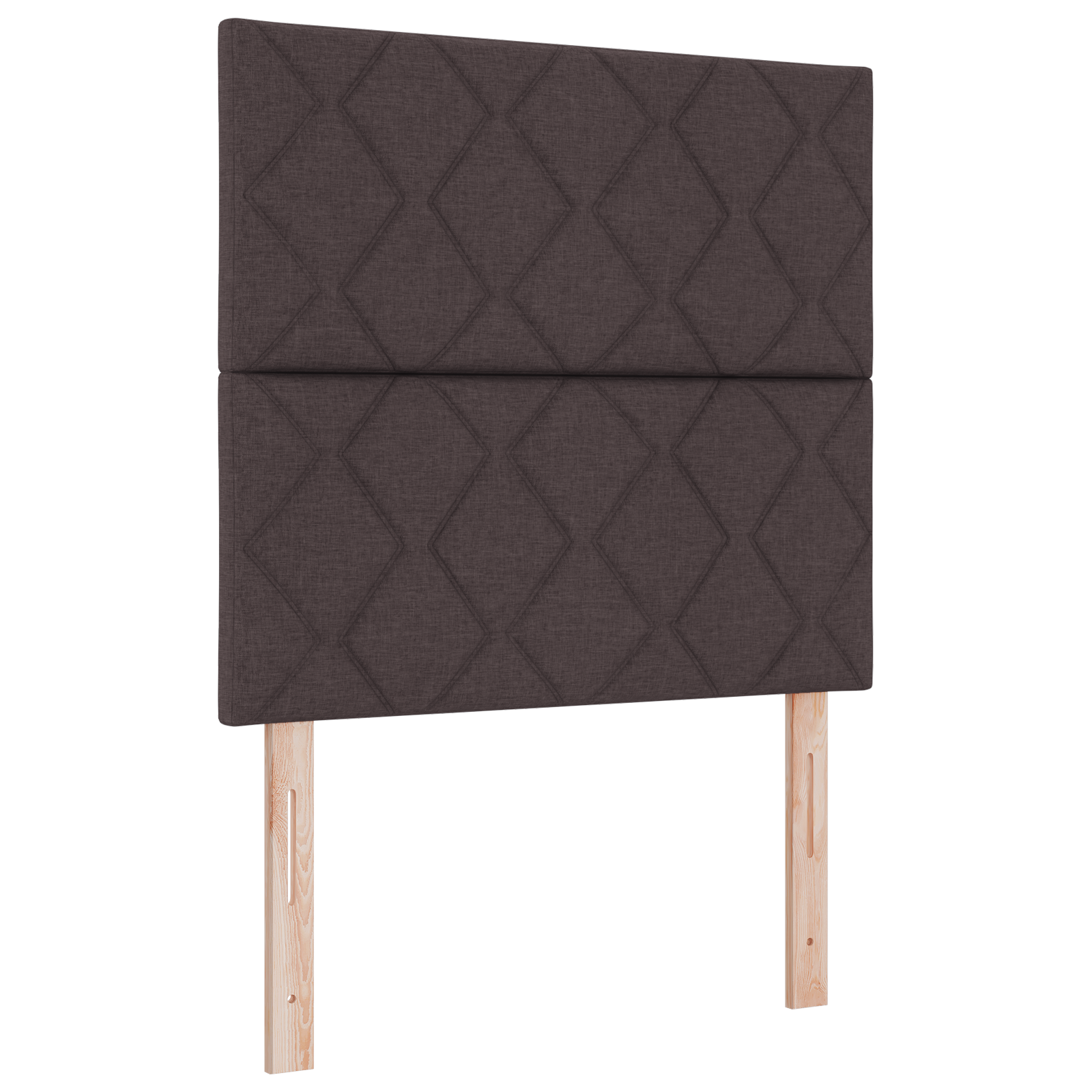 Cap de pat LED vidaXL cu design de blocuri diamantate în maro închis, 100 cm țesătură Cap de pat LED vidaXL cu design de blocuri diamantate în maro închis, 100 cm țesătură