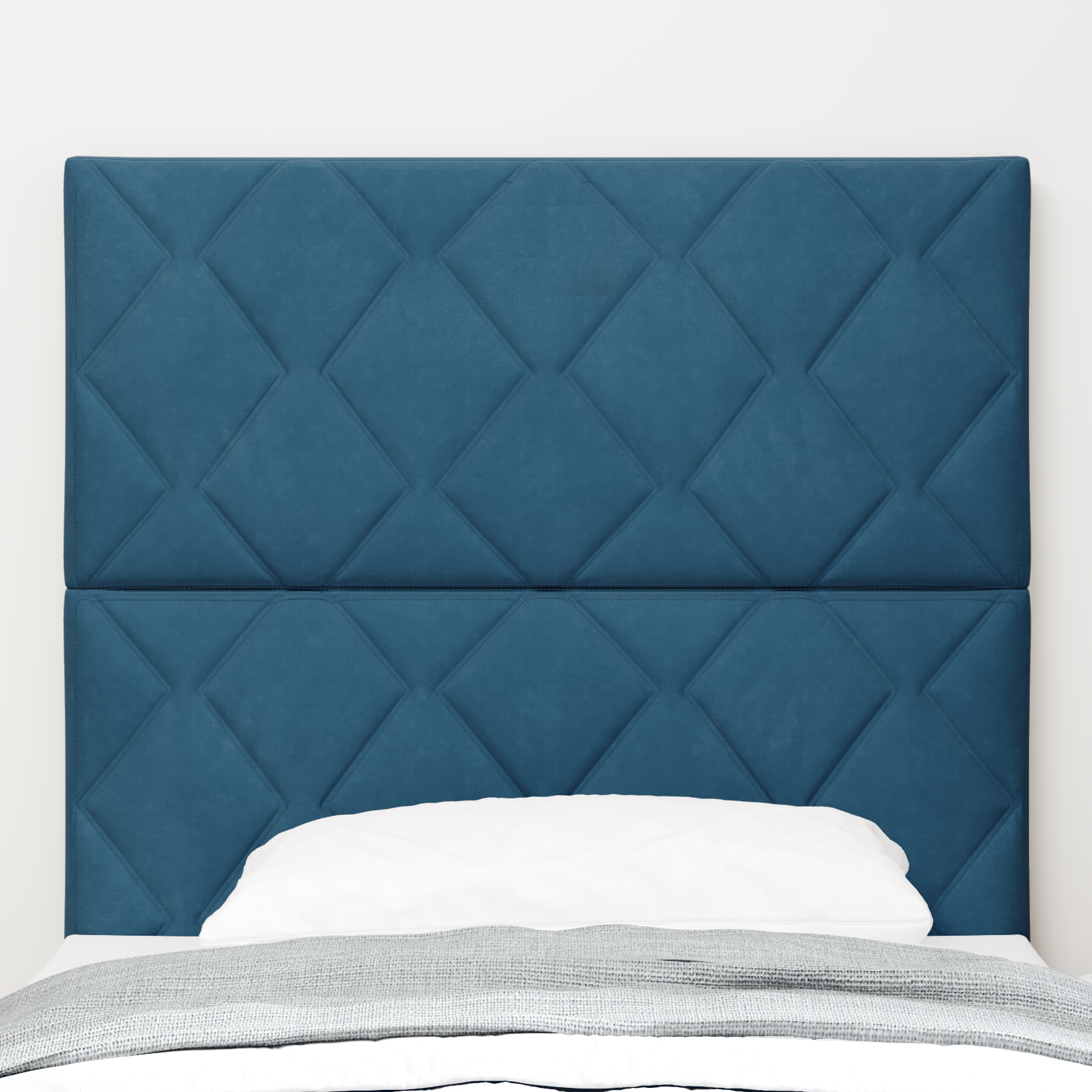 vidaXL Cap de pat LED , design cu blocuri diamond, albastru închis, 100 cm, din catifea vidaXL Cap de pat LED , design cu blocuri diamond, albastru închis, 100 cm, din catifea